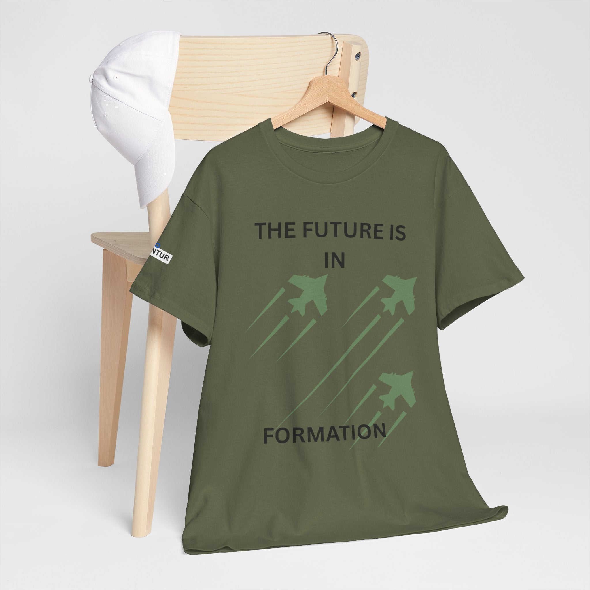 The Future Is IN Formation T-shirt | Fighter Jet positive vibe Graphic Tee