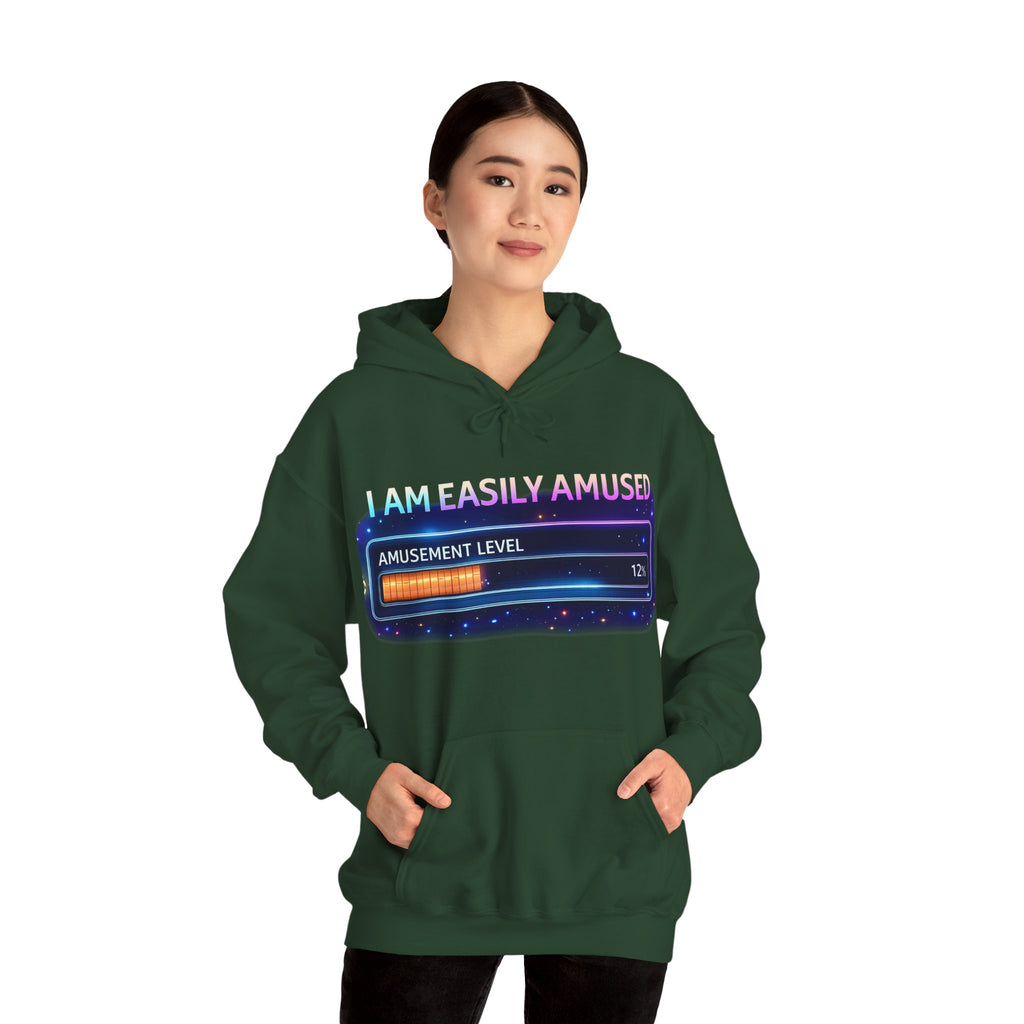 I Am Easily Amused Level Meter Hoodie | Funny Gamer Sweatshirt