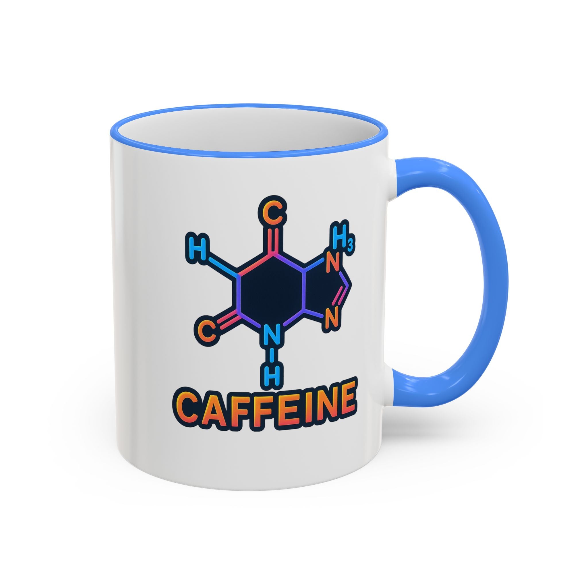 Caffeine Mug | Accent Rim & Handle 11oz 15oz