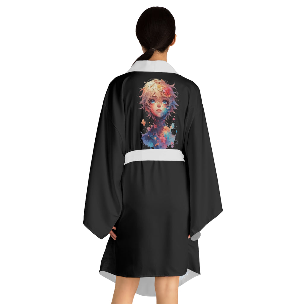 Fantasy Long Sleeve Kimono Robe for Relaxation, Lounge Wear, Coziness, Homewear, Gift for Her, Unique Fashion Statement