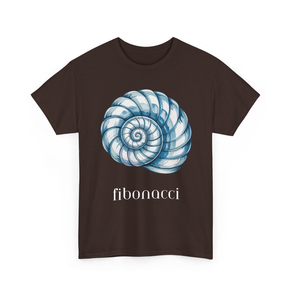 Fibonacci Spiral Tee, Unisex Heavy Cotton Shirt