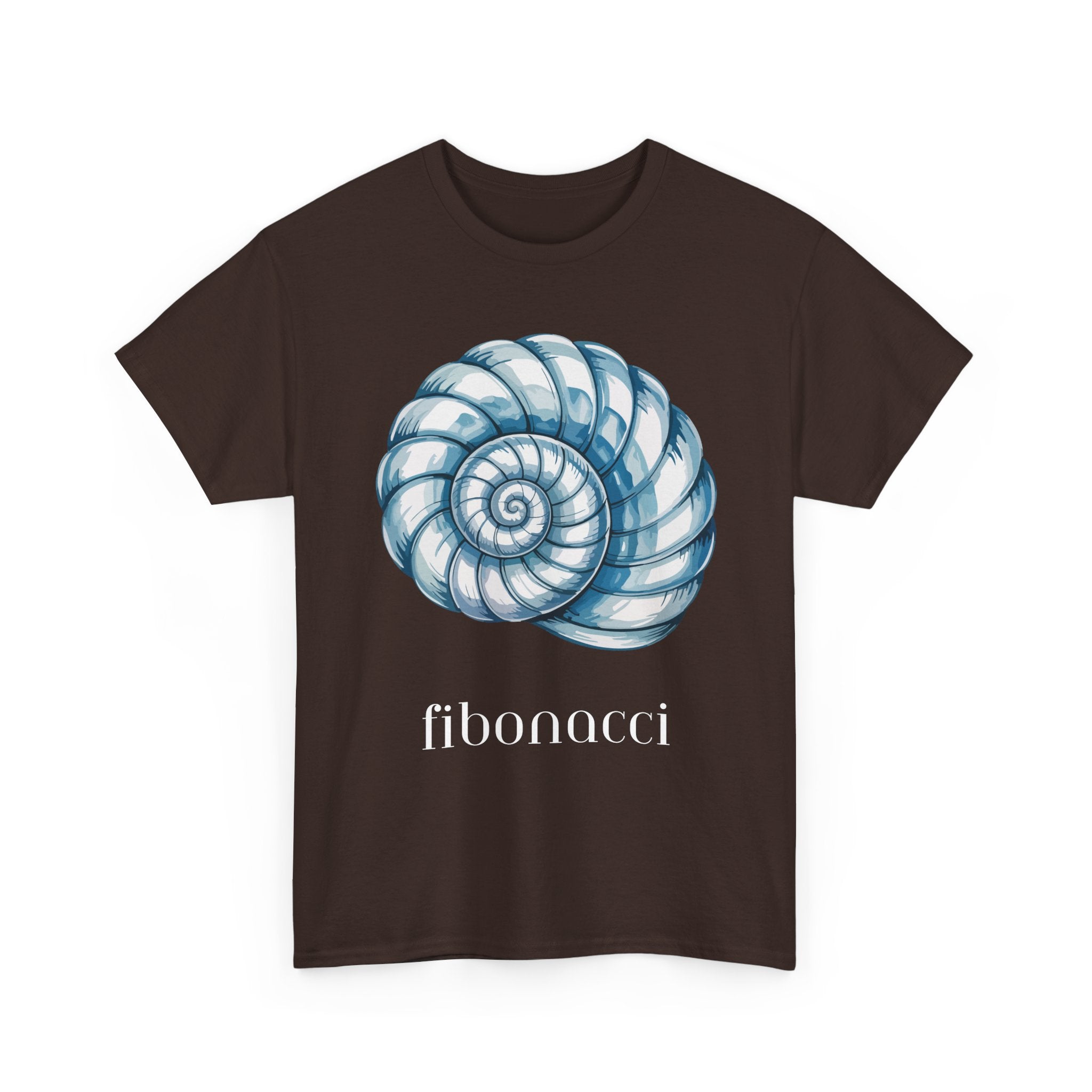Fibonacci Spiral Tee, Unisex Heavy Cotton Shirt