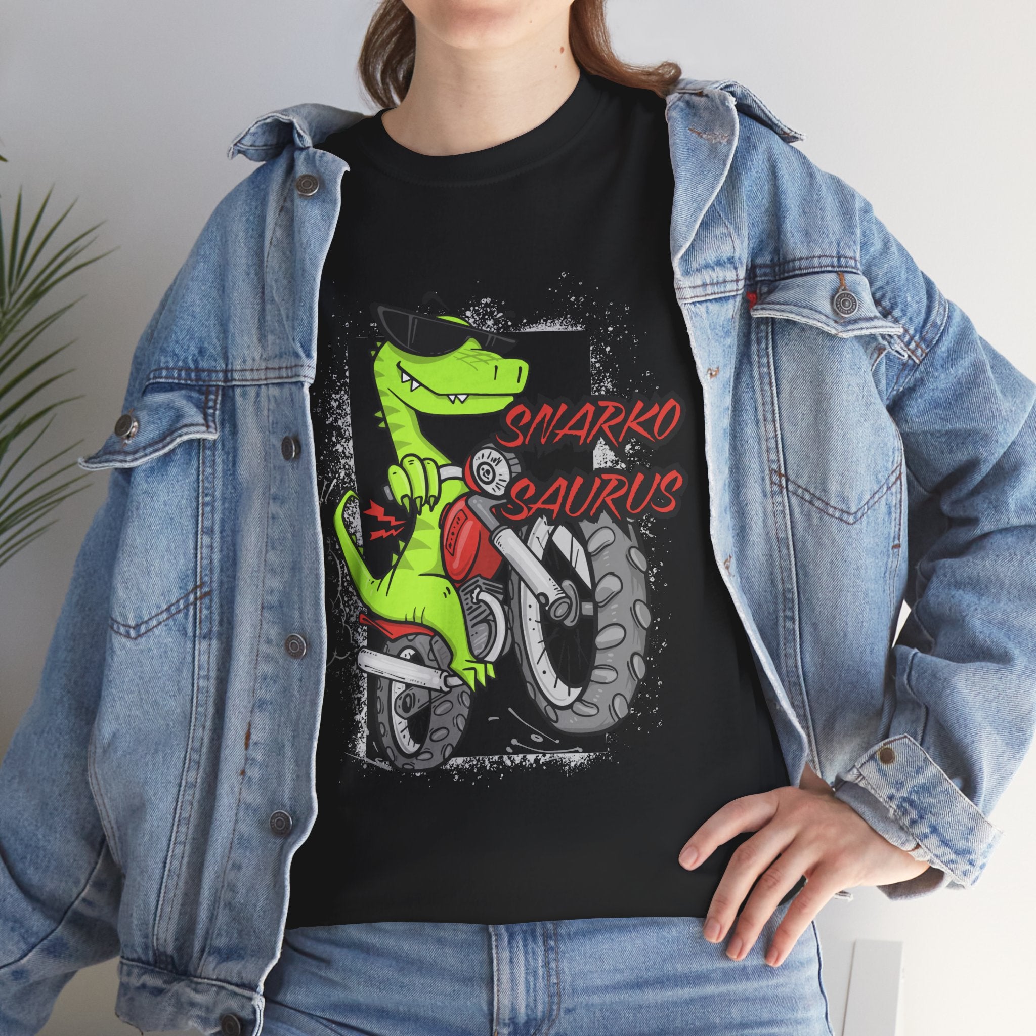 Snarkosaurus Cool Graphic Tee for Dinosaur Lovers | Unisex Heavy Cotton Tee