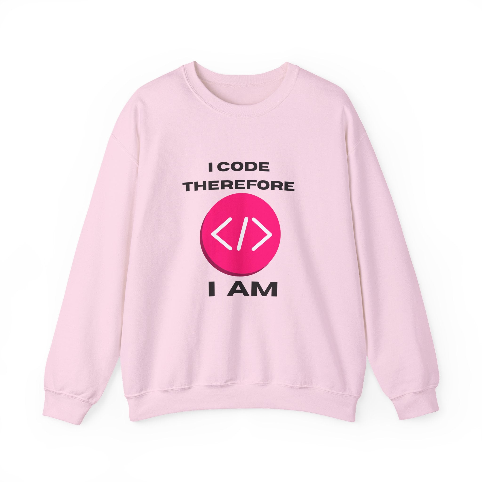 I code Therefore I Am Coding Crewneck Sweatshirt