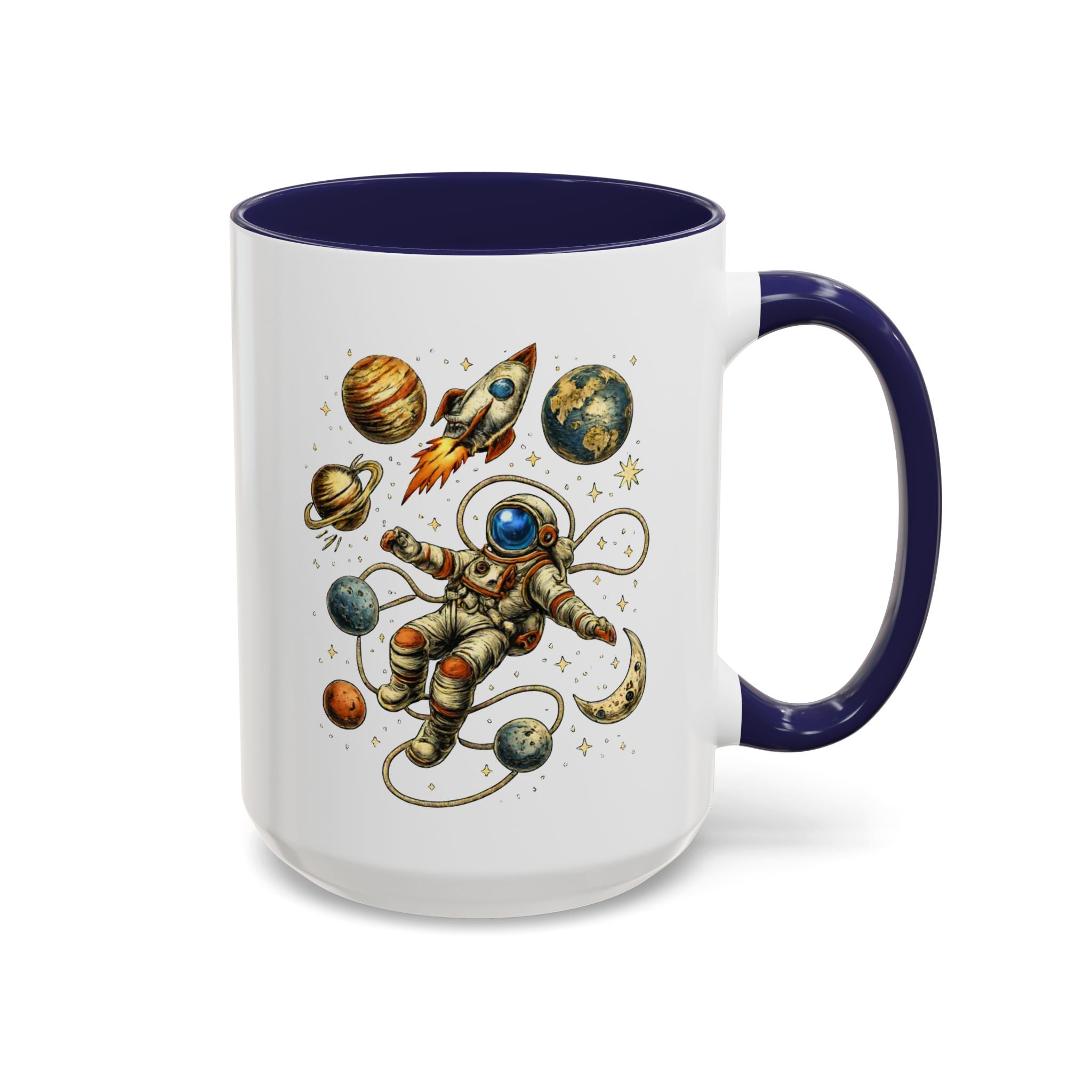 Astronaut in Space Coffee Mug | Rocket Planets Solar System