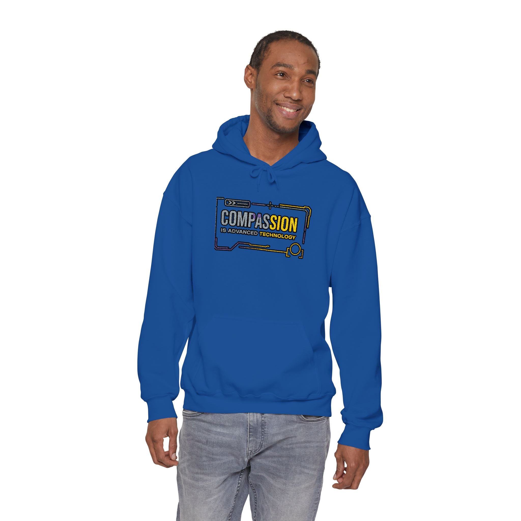 Compassion is Advanced Technology Embroidered Hoodie