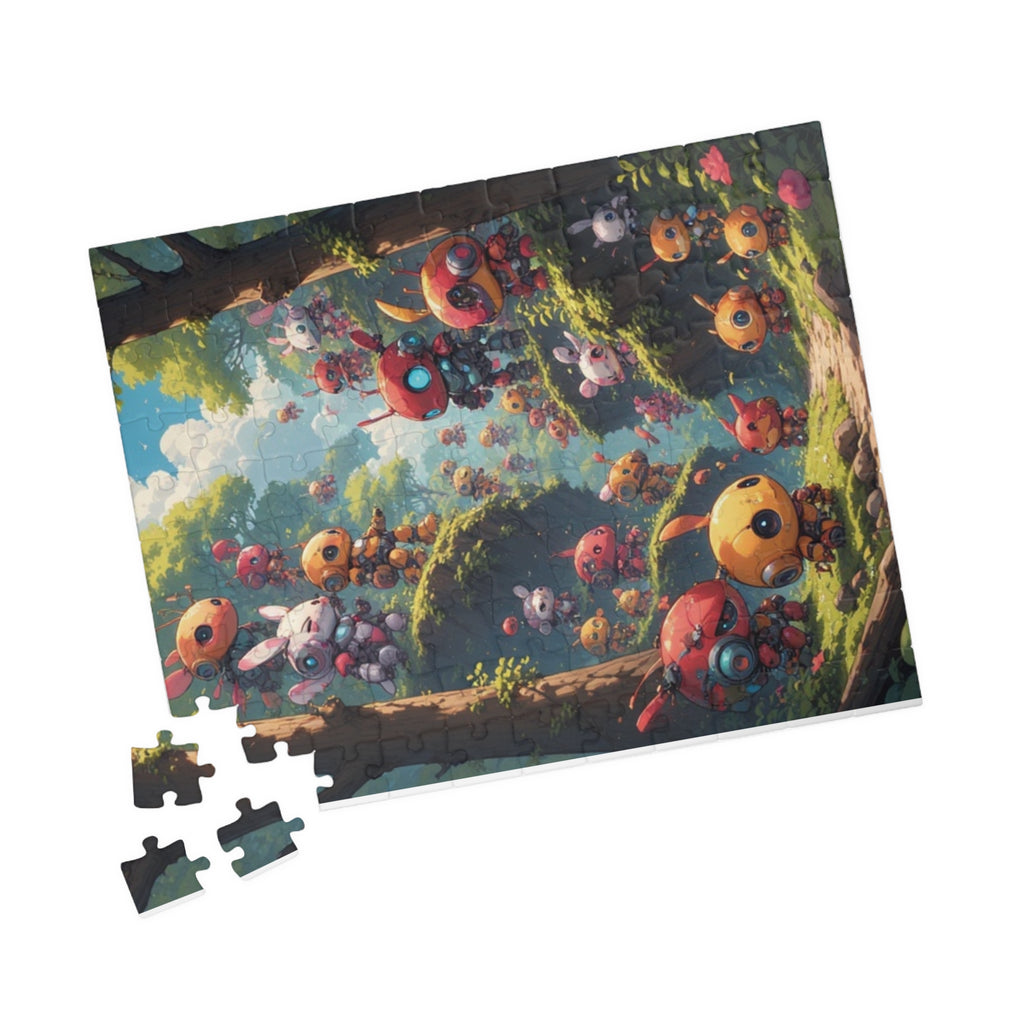 Puzzle Happy Robot Forest  gift for gamers