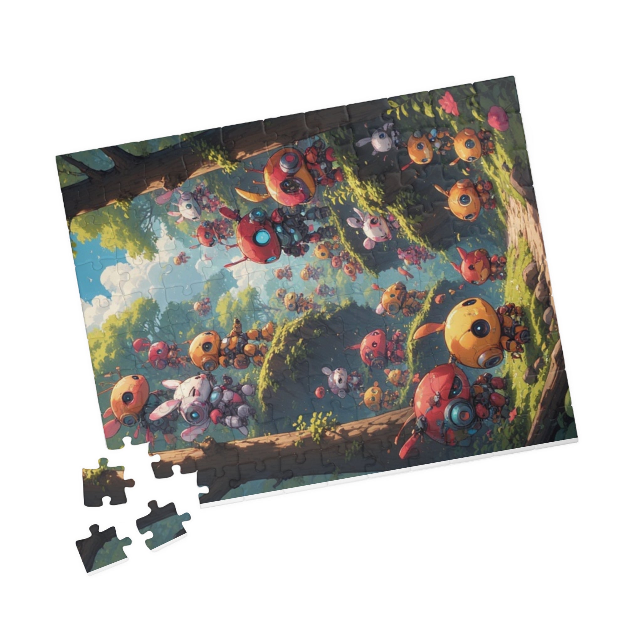 Puzzle Happy Robot Forest  gift for gamers