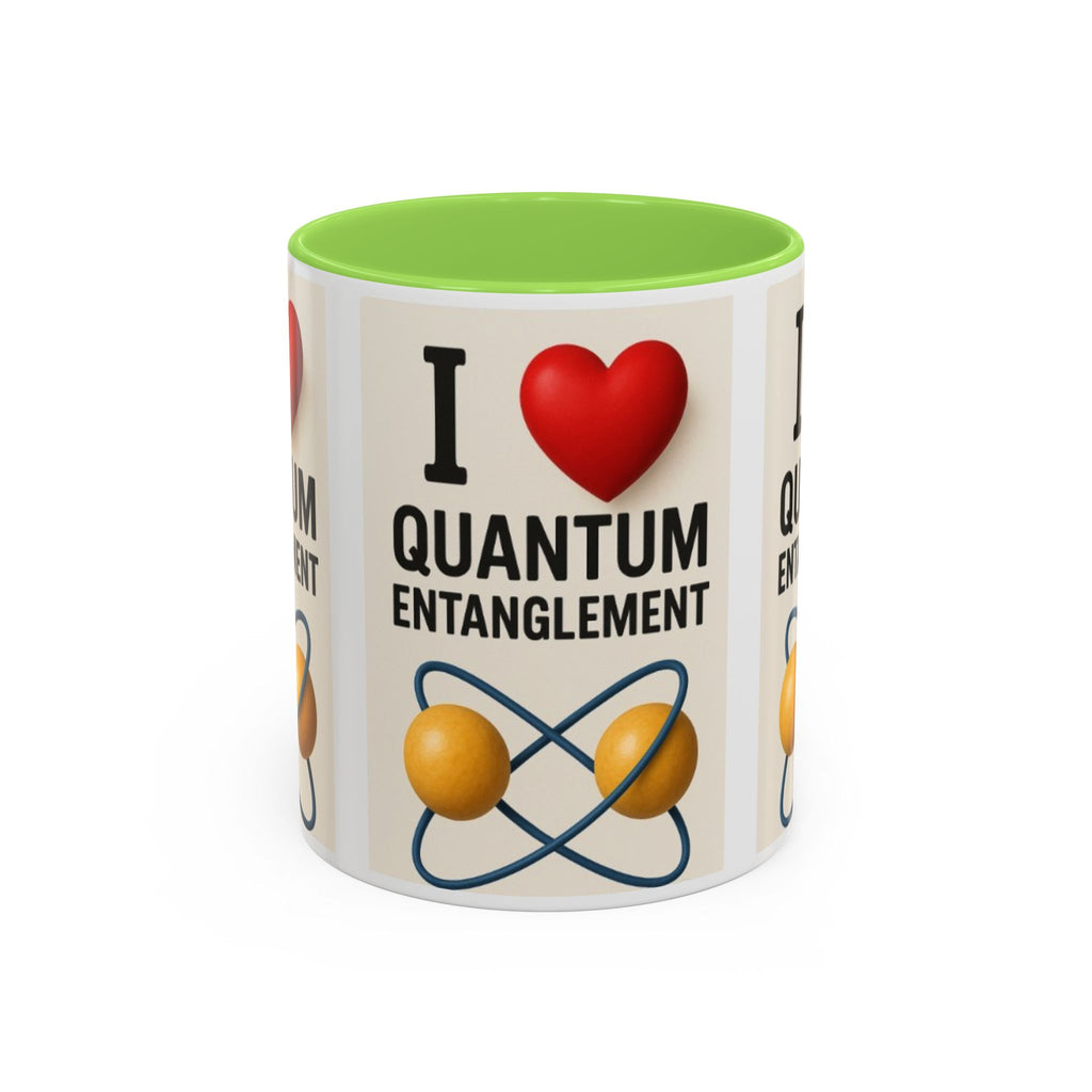 I Love Quantum Entanglement Mug – Science Nerd Coffee Mug