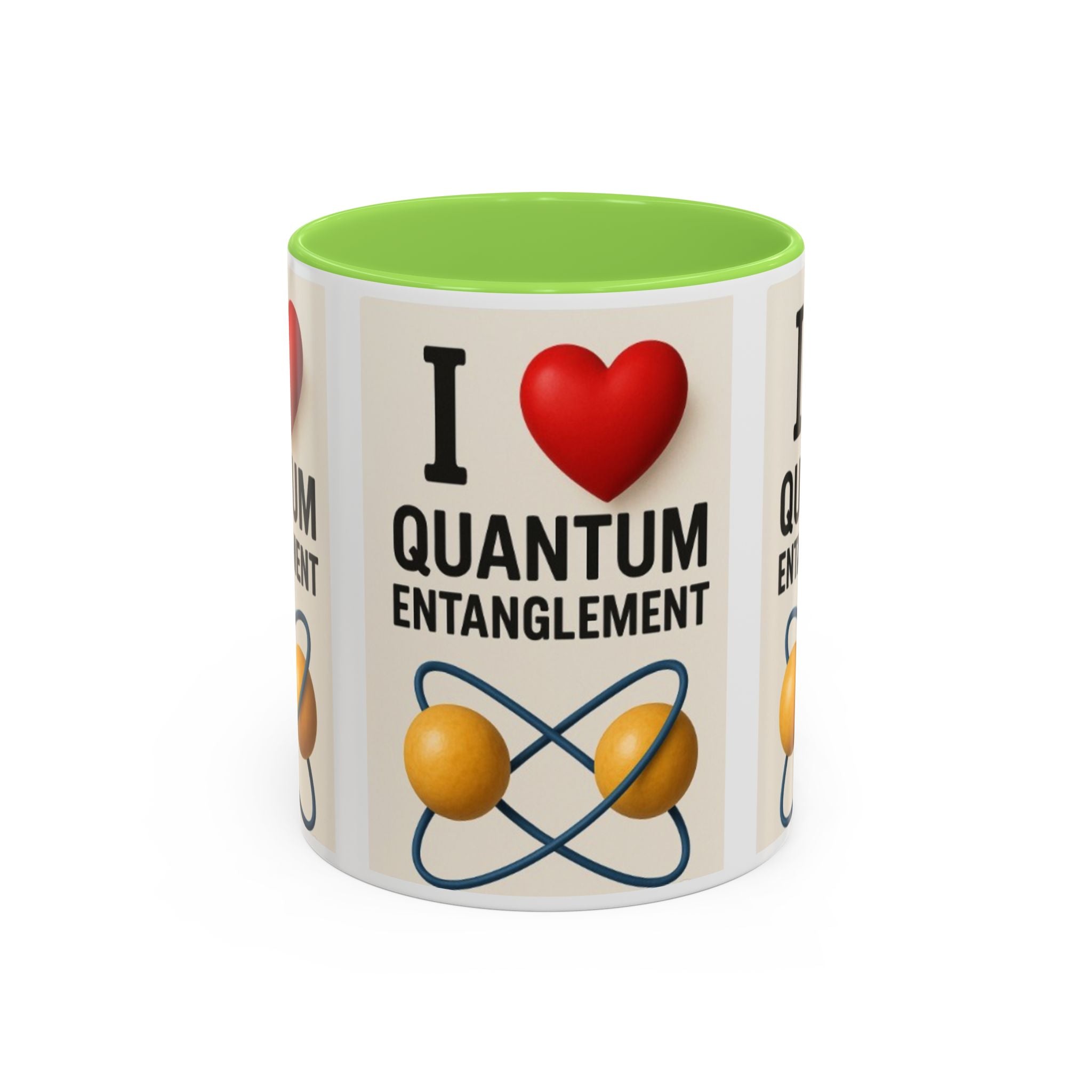 I Love Quantum Entanglement Mug – Science Nerd Coffee Mug