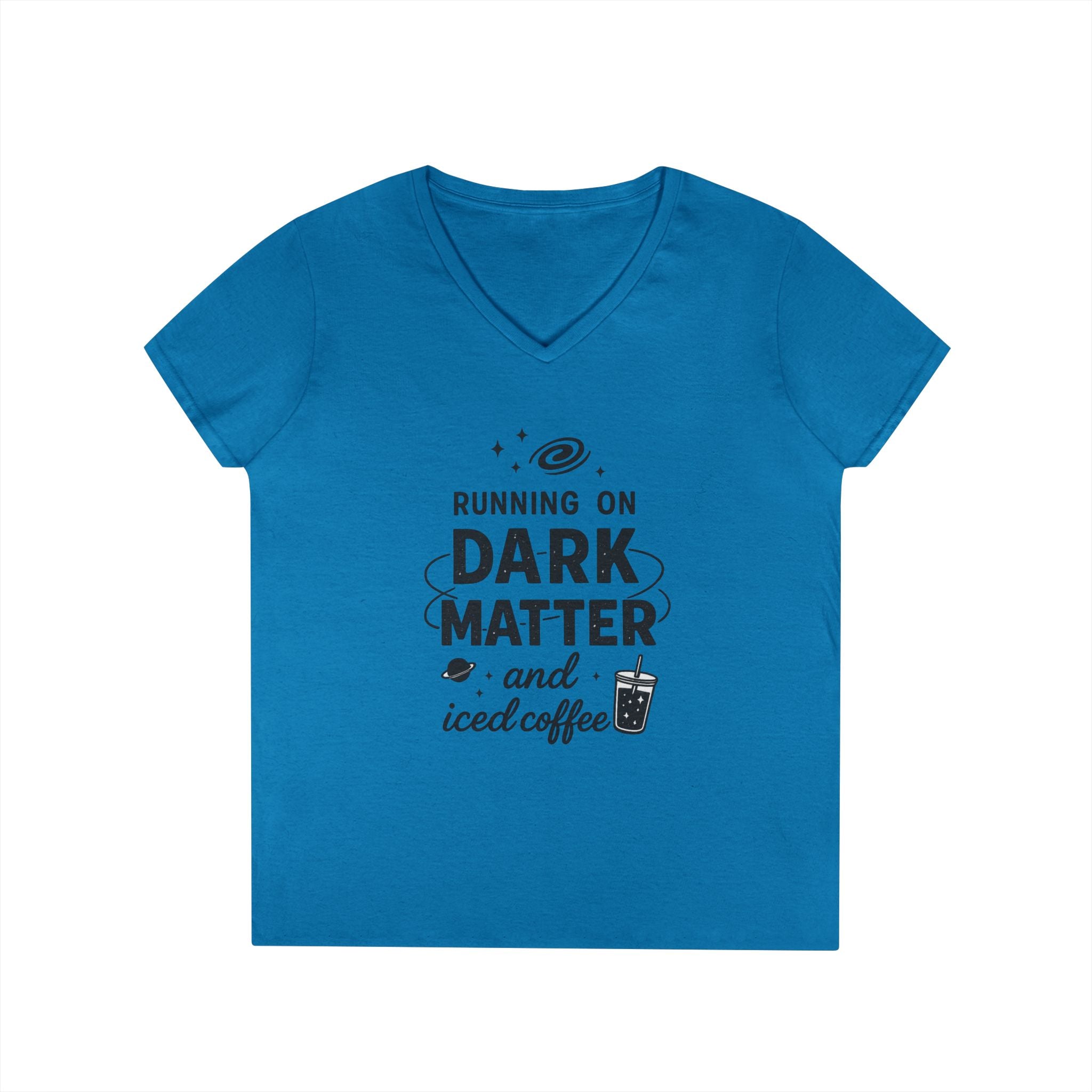 Running on Dark Matter and Iced Coffee T-Shirt | Science Coffee Tee