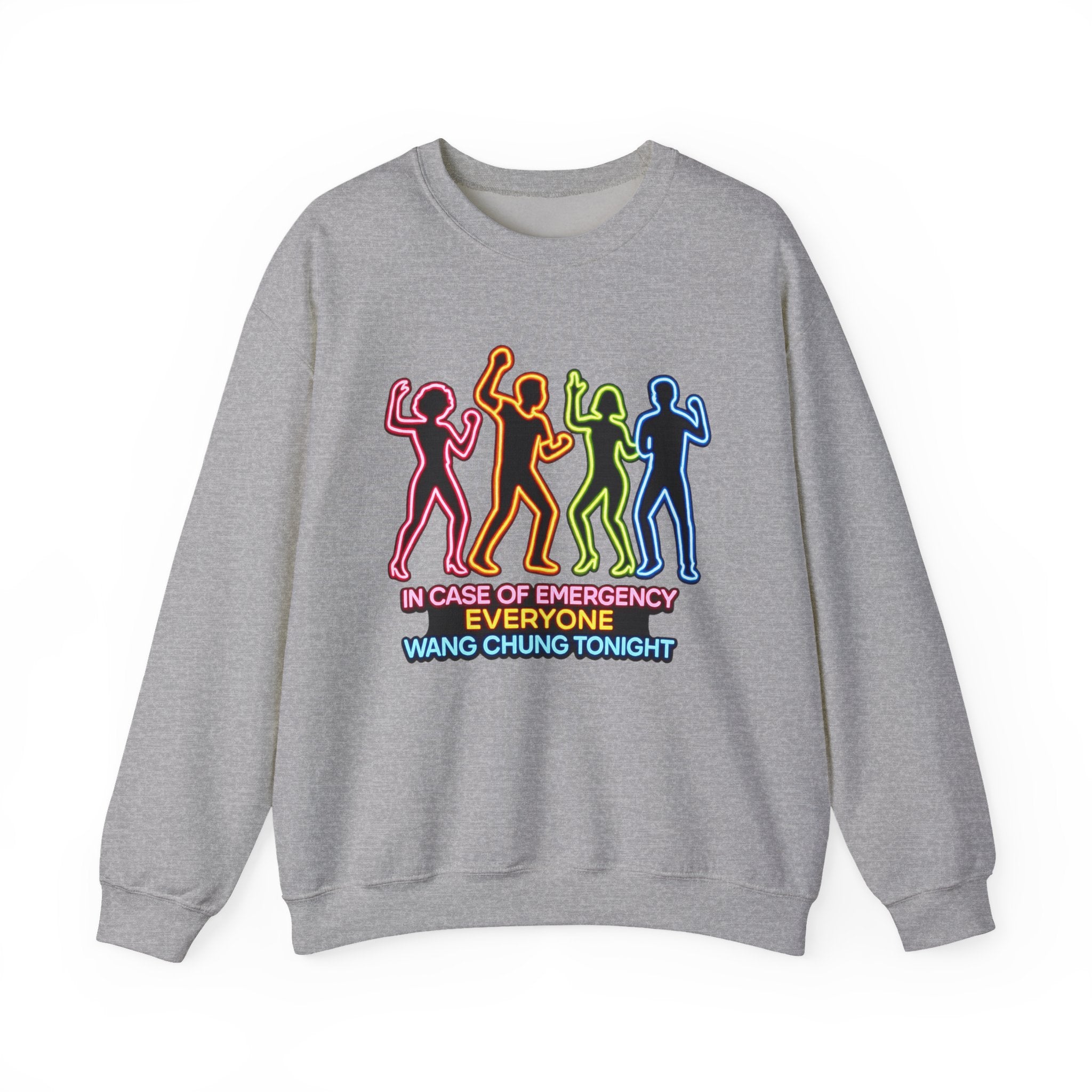 Emergency Everyone Wang Chung Tonight Sweatshirt, Cozy Playful Crewneck, Fun Gift for Music Lovers, Unisex Apparel