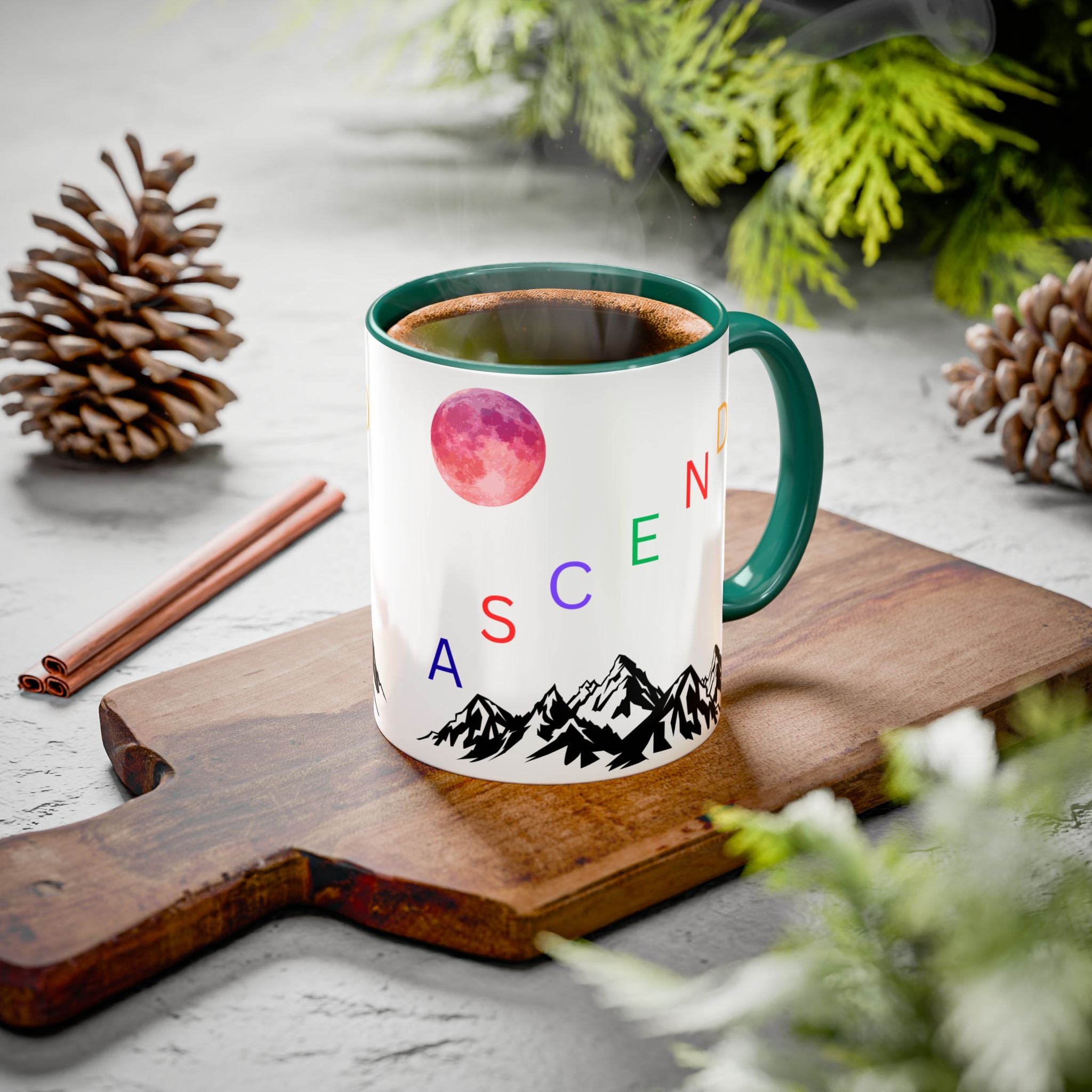 Ascend the Mountain Moon Ceramic Mug