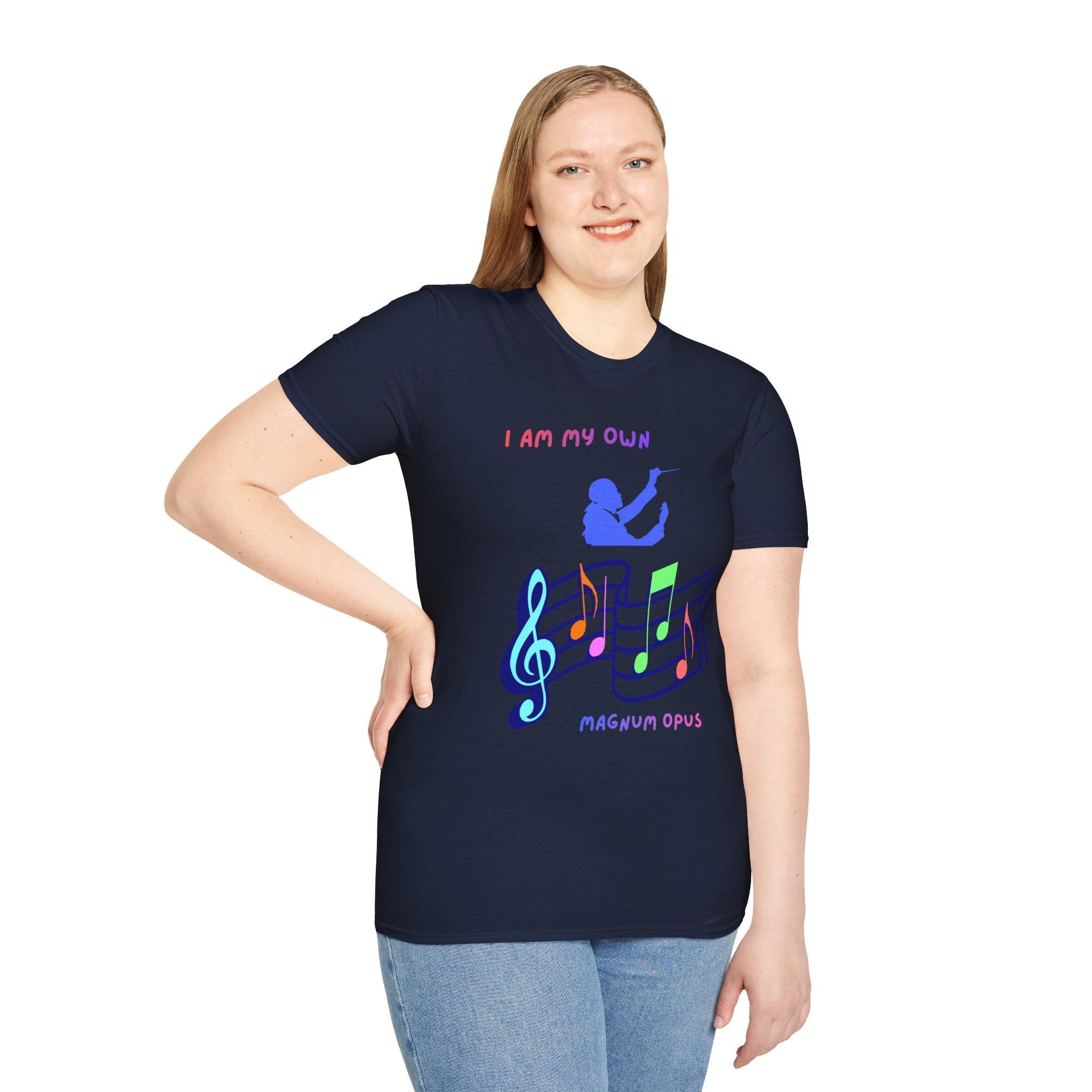 I Am My Own Magnum Opus T-Shirt | Musical Notes Treble Clef Design