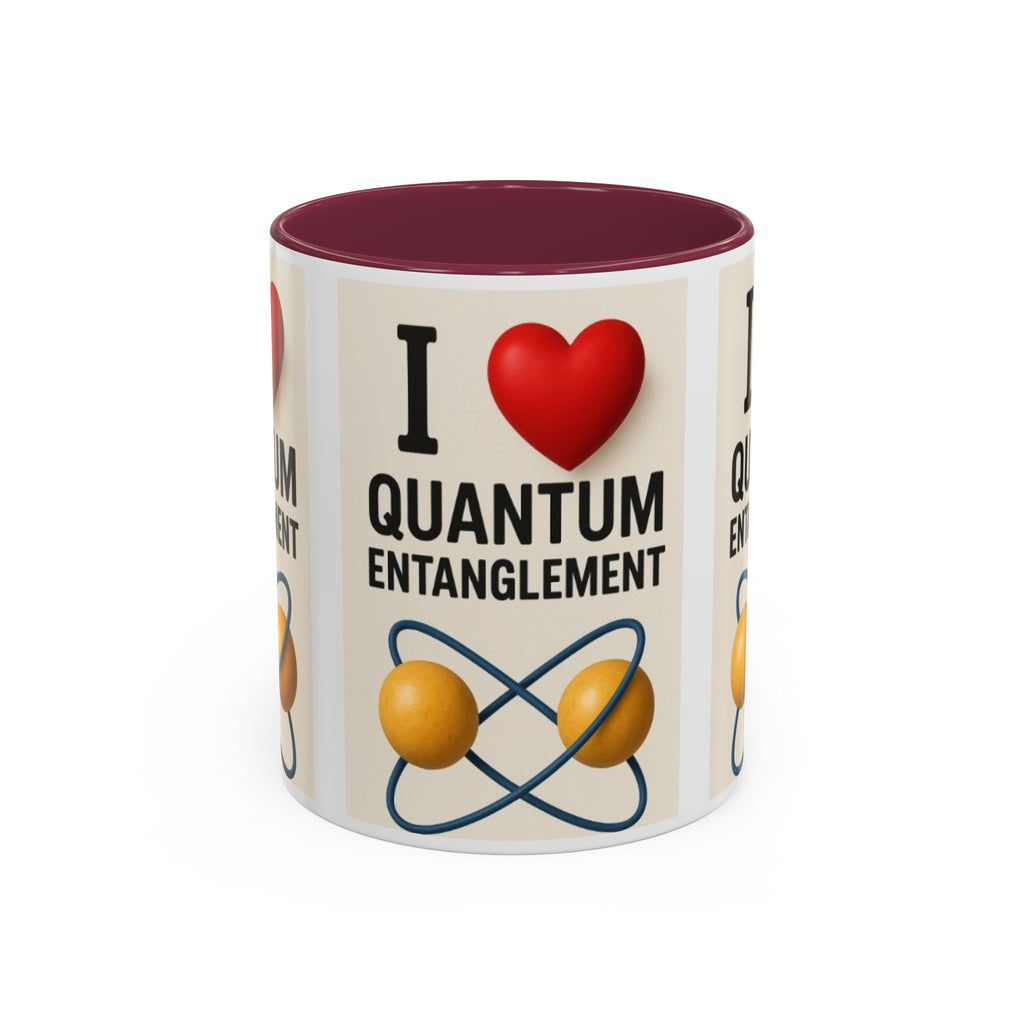 I Love Quantum Entanglement Mug – Science Nerd Coffee Mug