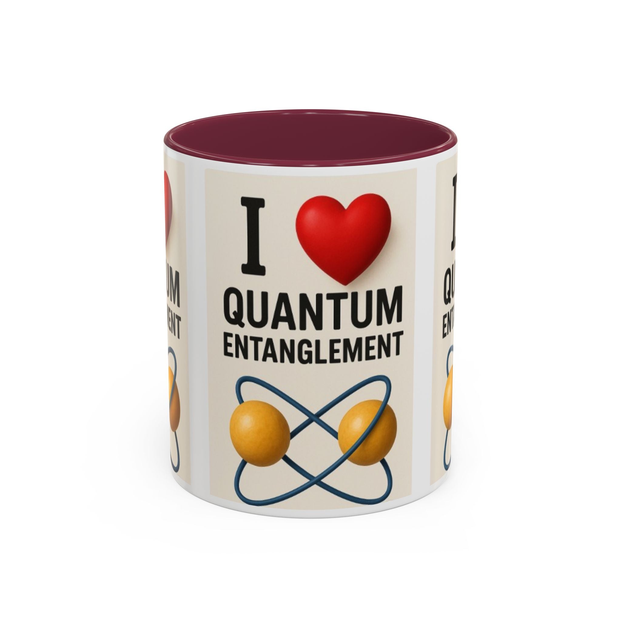 I Love Quantum Entanglement Mug – Science Nerd Coffee Mug