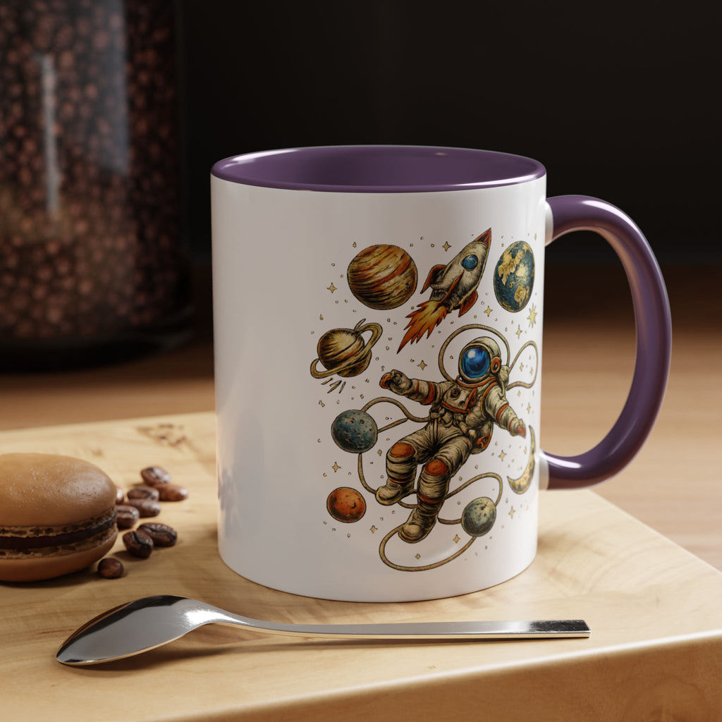 Astronaut in Space Coffee Mug | Rocket Planets Solar System