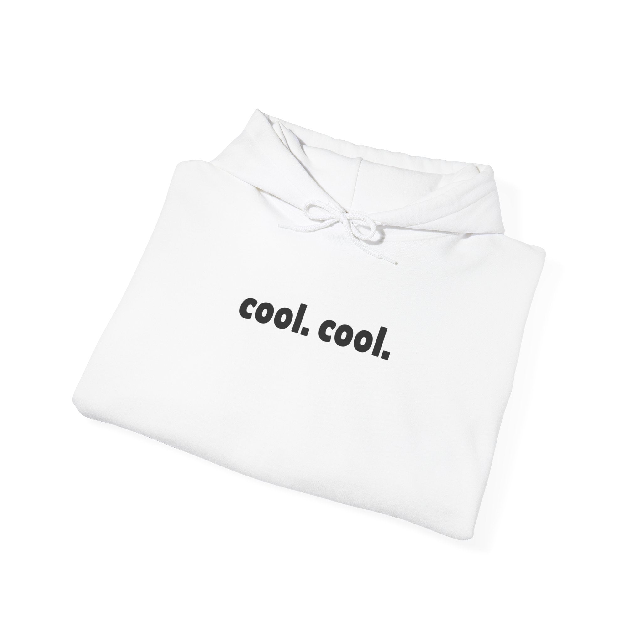cool. cool. Hoodie | Minimal Text Graphic Pullover