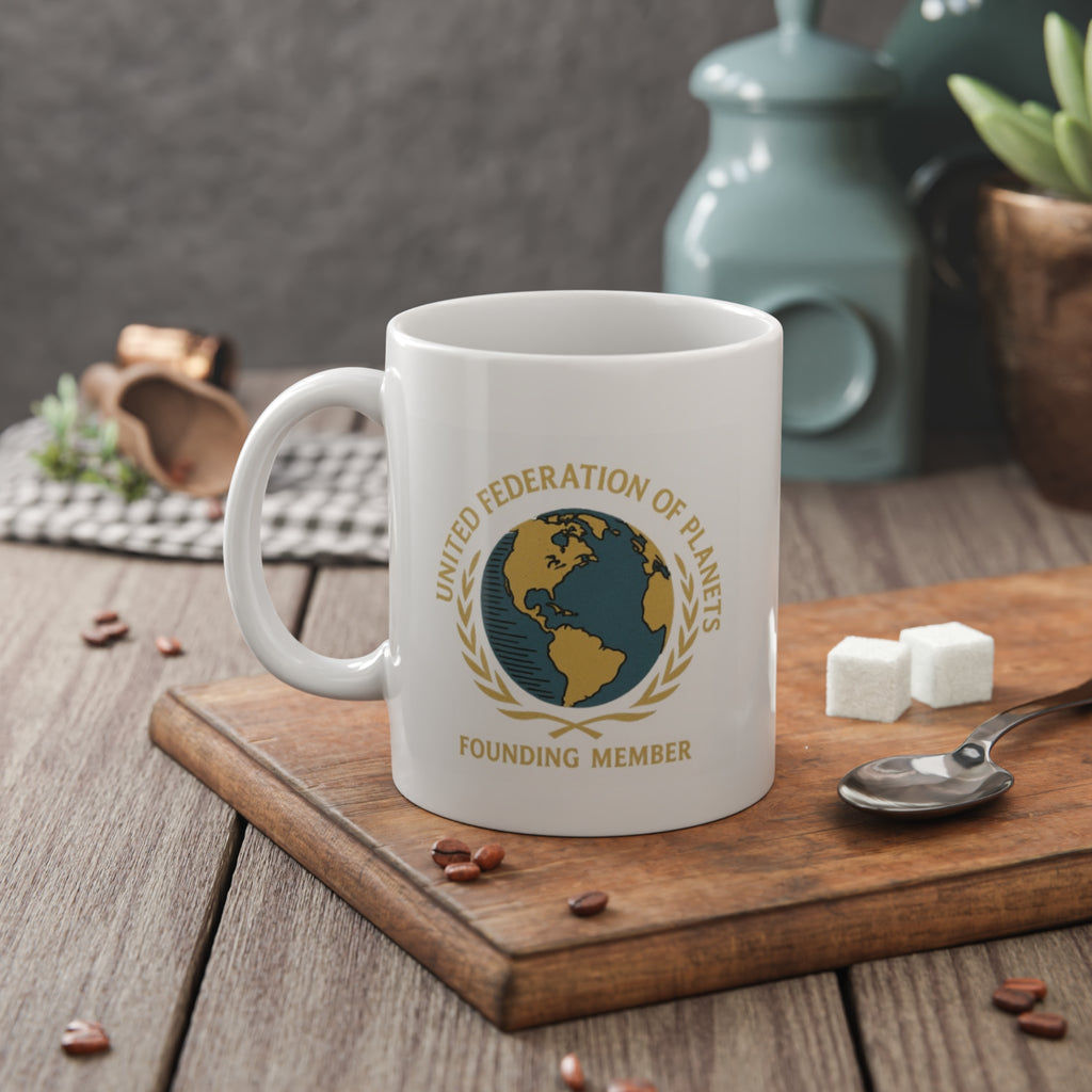 Star Trek inspired Ceramic Mug, United Federation of Planets