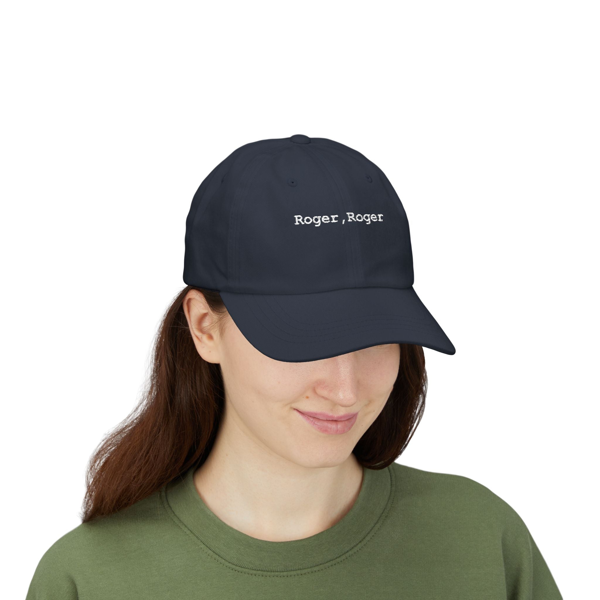 Roger, Roger Dad Cap Embroidered Airplane movie Phrase Baseball Hat