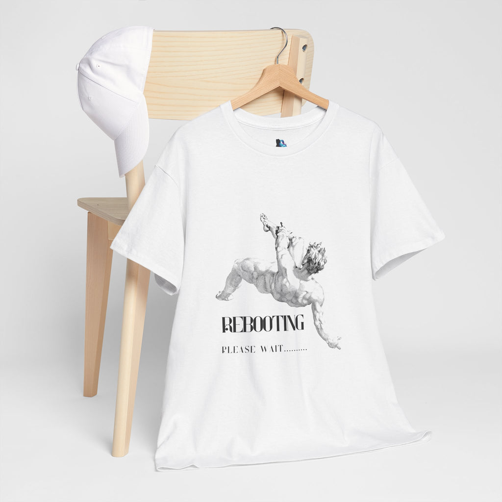 Rebooting Please Wait...  Artistic Unisex Heavy Cotton Tee - Perfect for Casual Wear, Unique Gift, Birthday, or Art Lovers