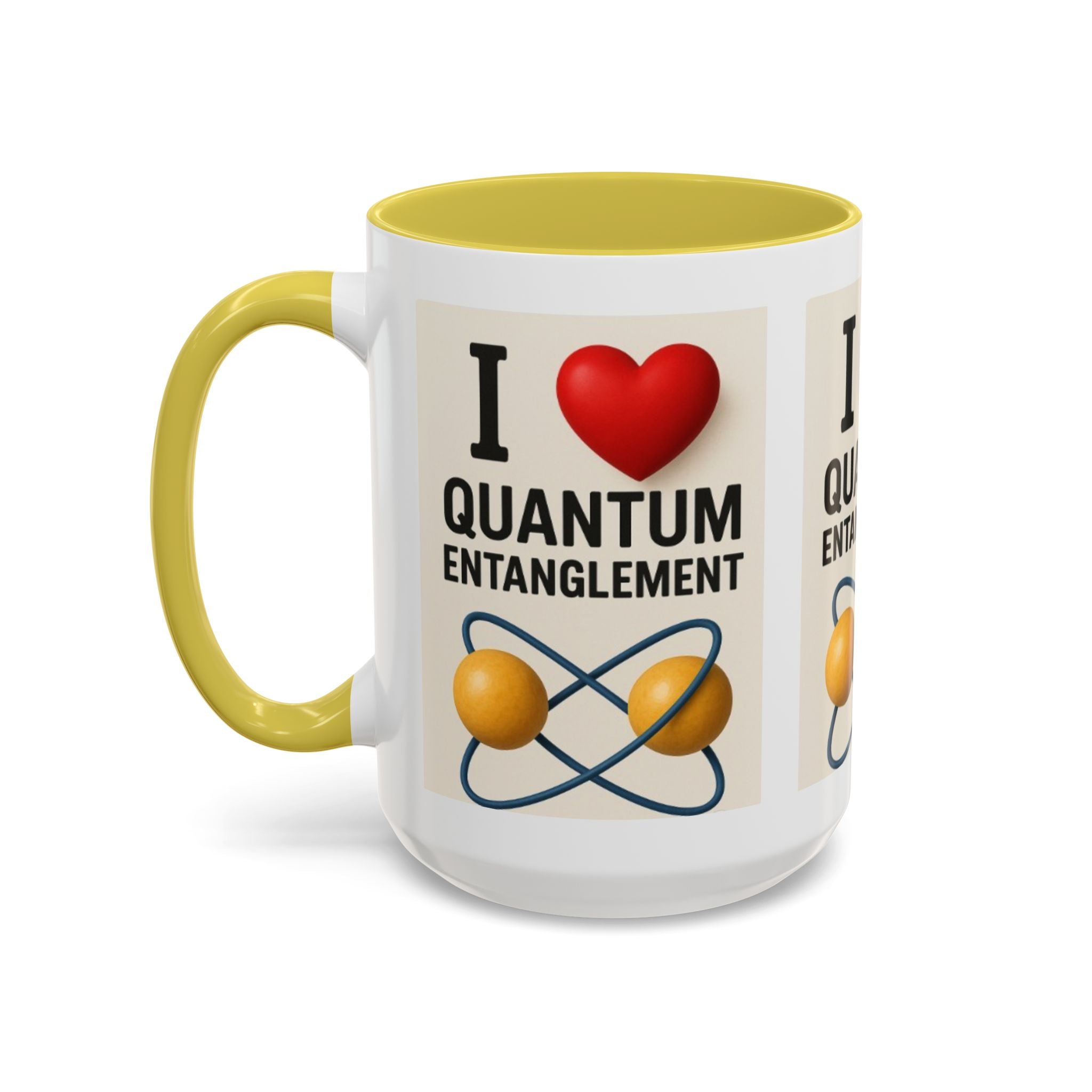 I Love Quantum Entanglement Mug – Science Nerd Coffee Mug