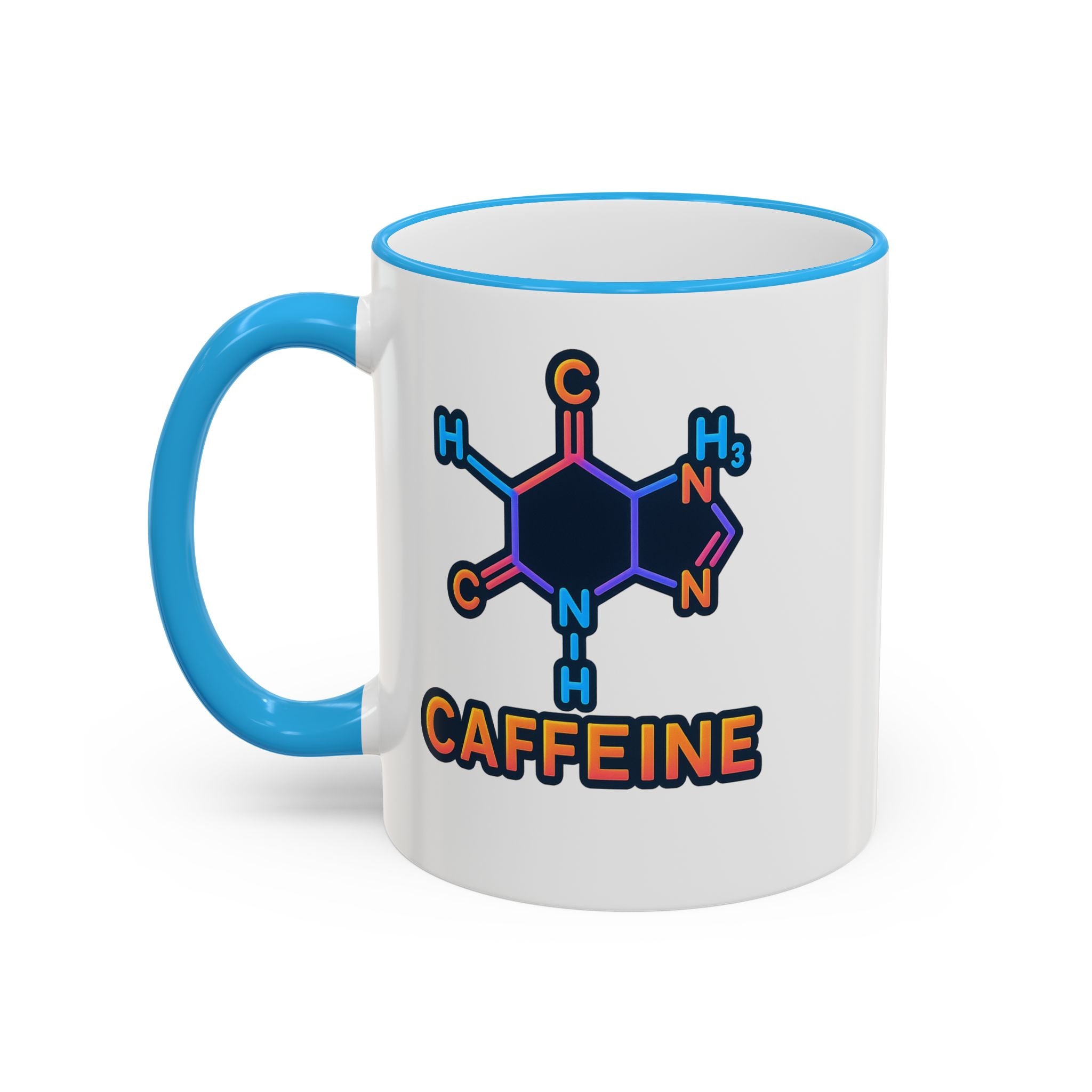 Caffeine Mug | Accent Rim & Handle 11oz 15oz