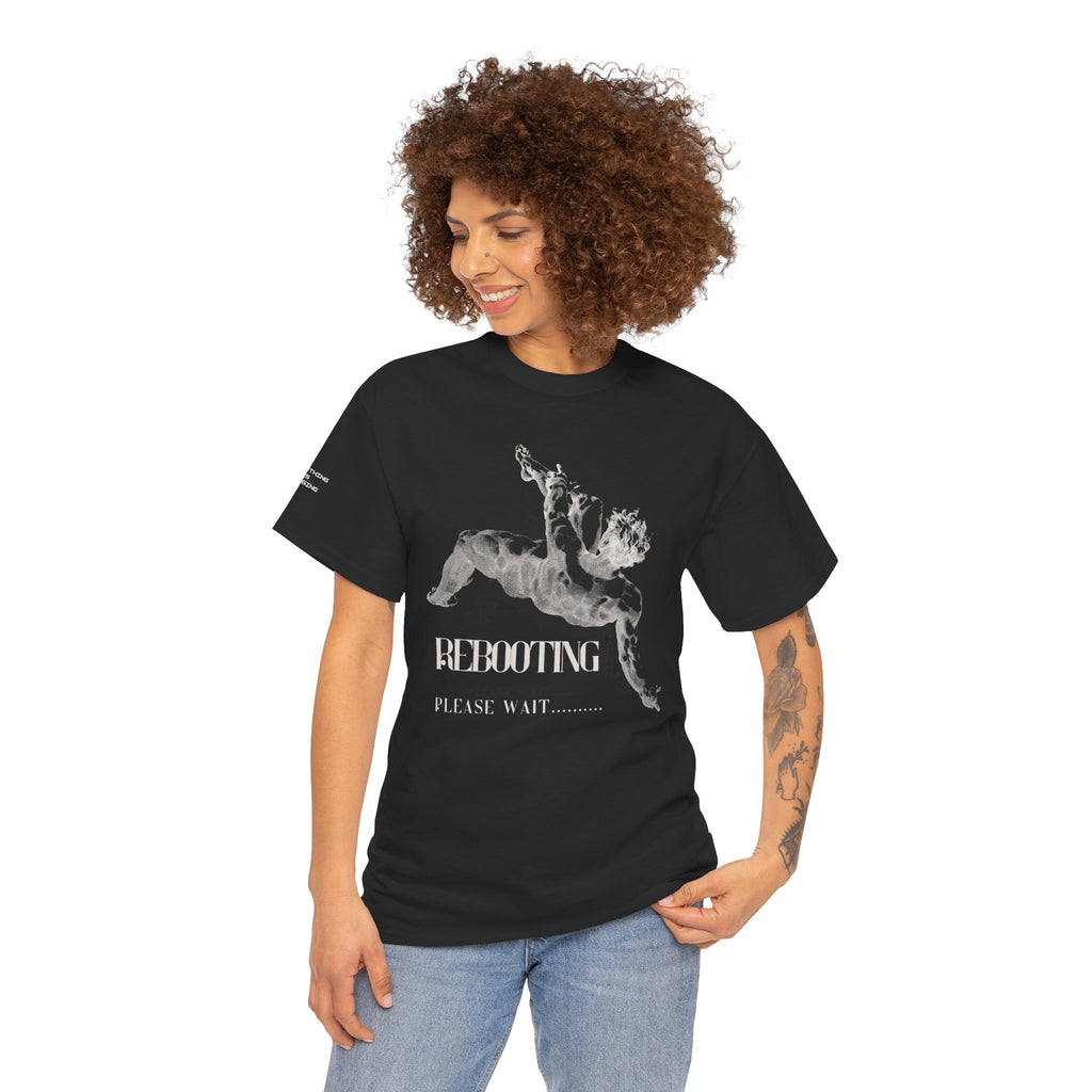 Rebooting Please Wait...  Artistic Unisex Heavy Cotton Tee - Perfect for Casual Wear, Unique Gift, Birthday, or Art Lovers