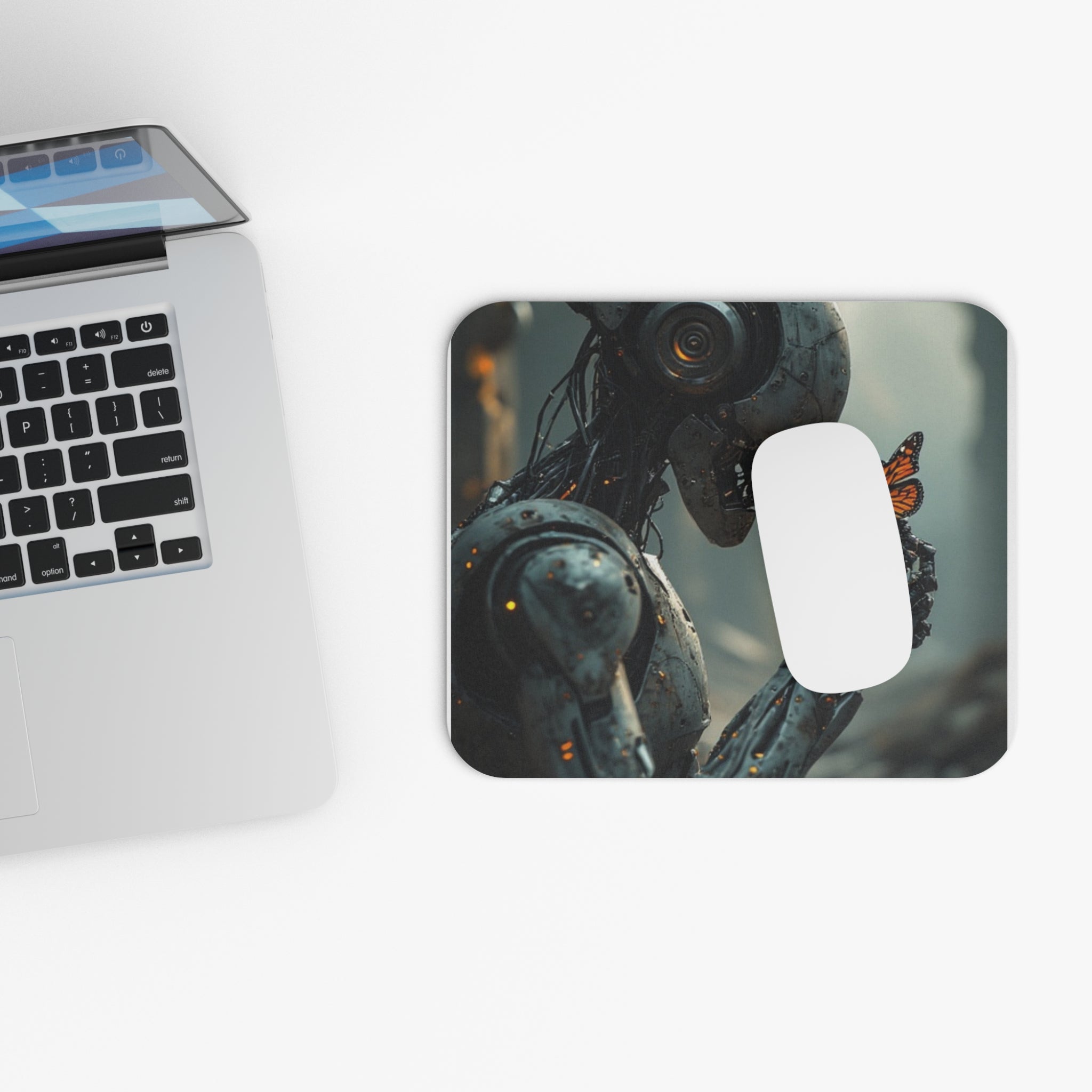 Robot Butterfly Mouse Pad