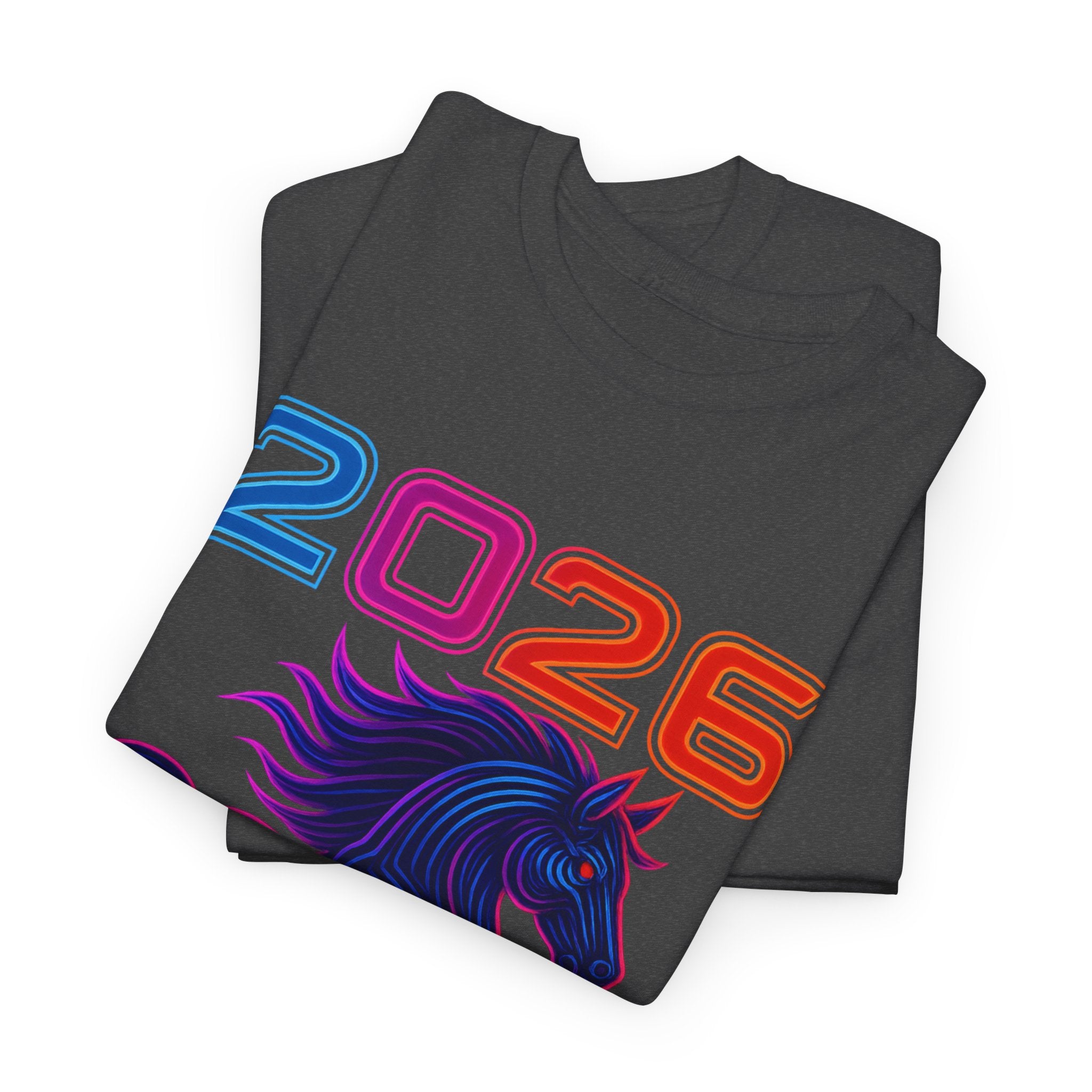 2026 Year of the Horse T-Shirt | Neon Stallion Graphic Tee