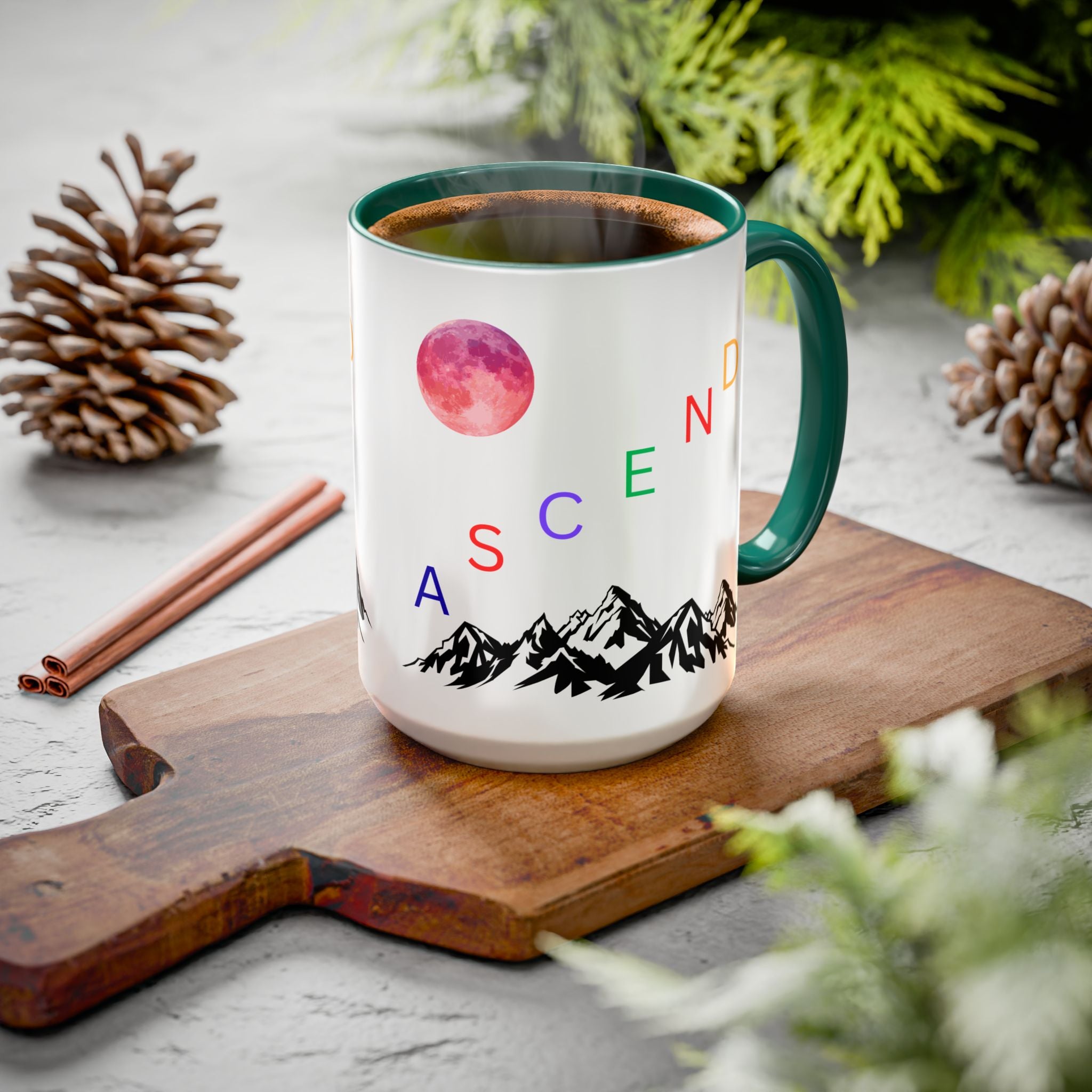 Ascend the Mountain Moon Ceramic Mug