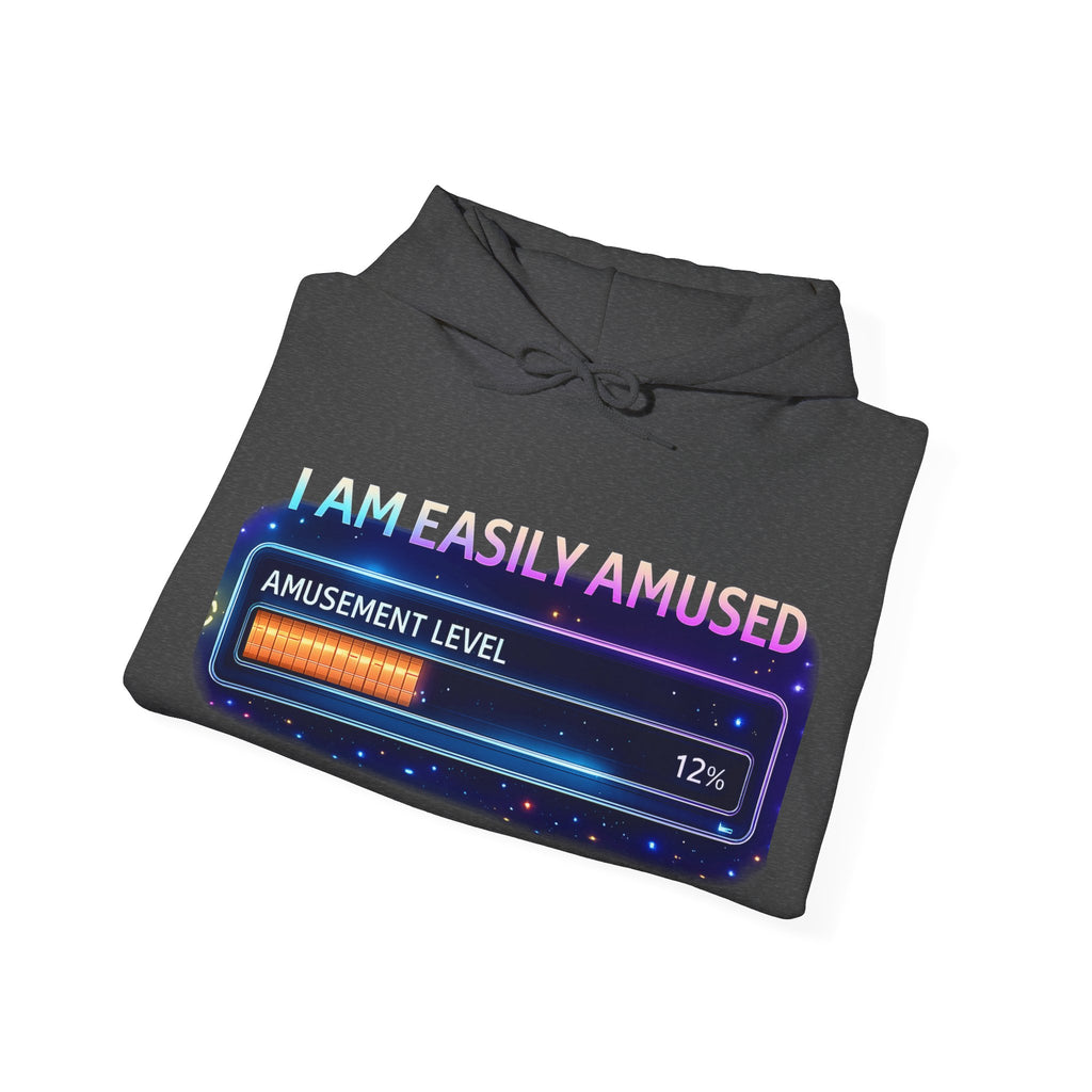 I Am Easily Amused Level Meter Hoodie | Funny Gamer Sweatshirt
