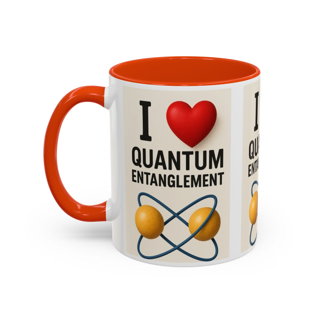 I Love Quantum Entanglement Mug – Science Nerd Coffee Mug