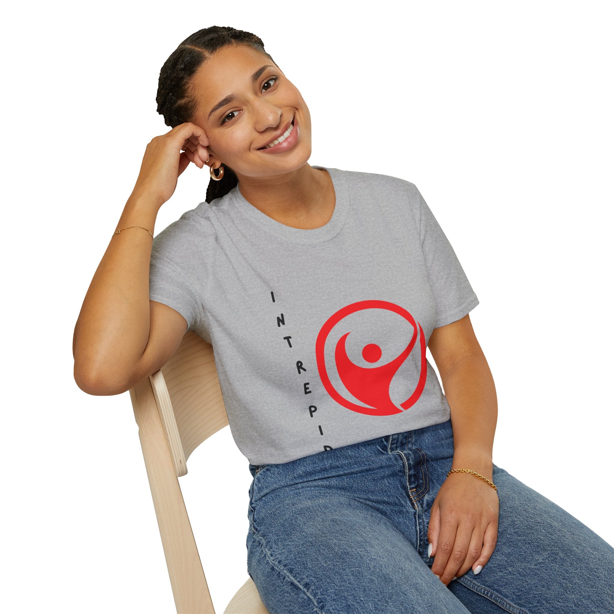 Intrepid Red Human Emblem T-Shirt | Empowerment Logo Tee