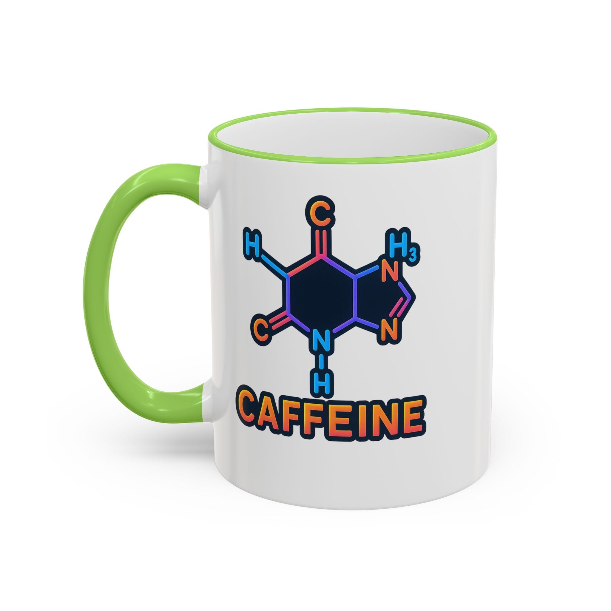 Caffeine Mug | Accent Rim & Handle 11oz 15oz