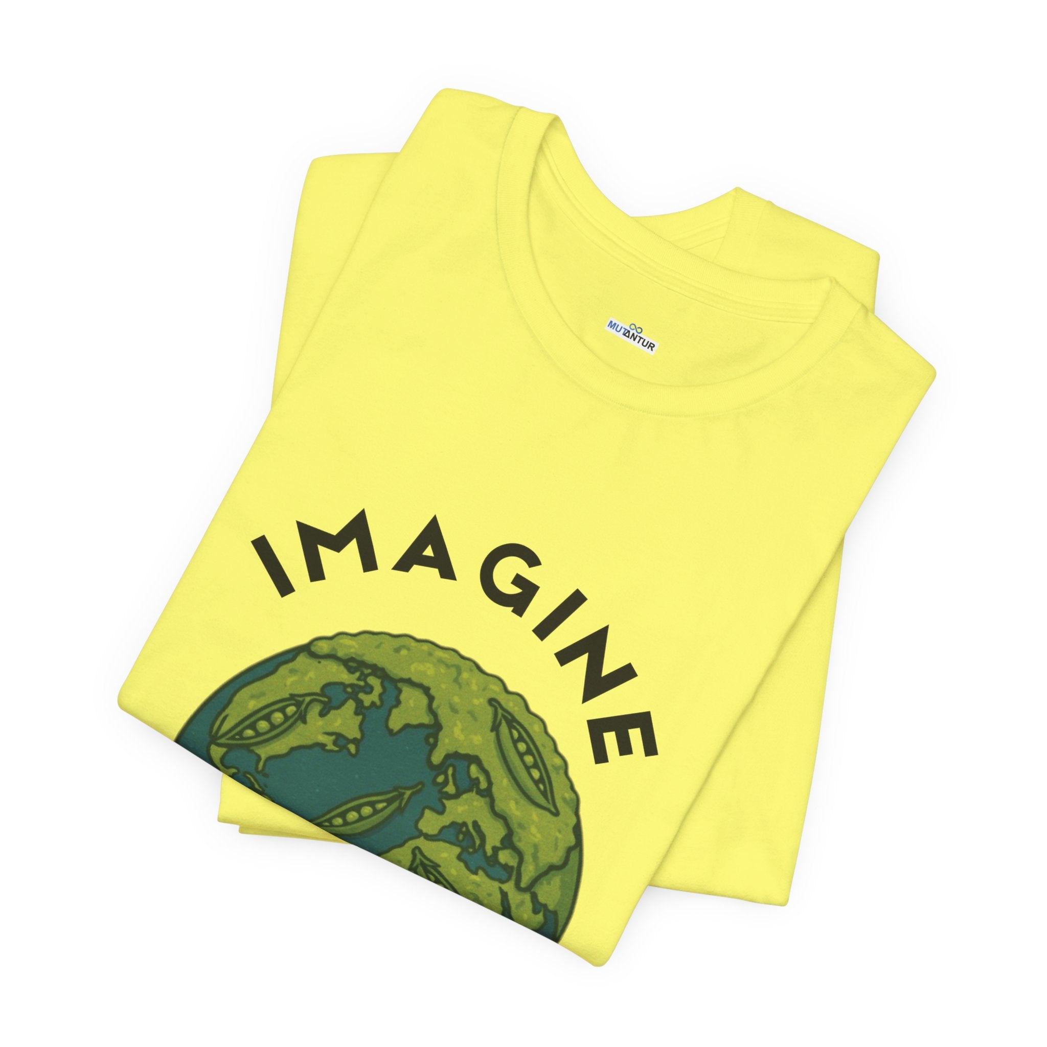 Imagine Whirled Peas Short Sleeve Tee, Eco-Friendly T-Shirt