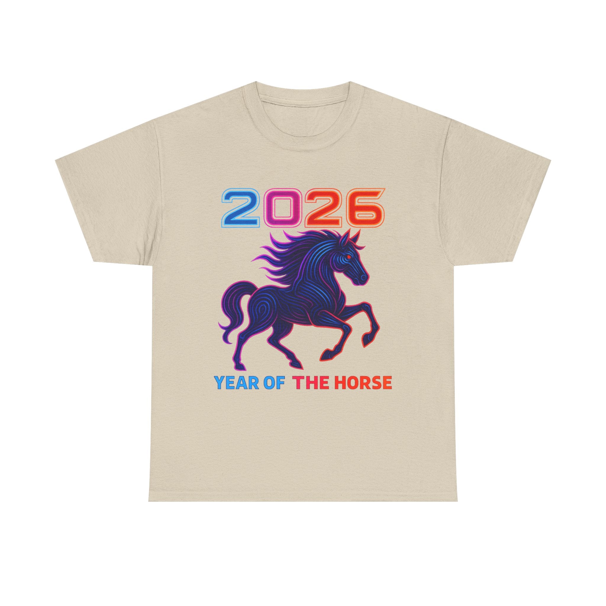 2026 Year of the Horse T-Shirt | Neon Stallion Graphic Tee