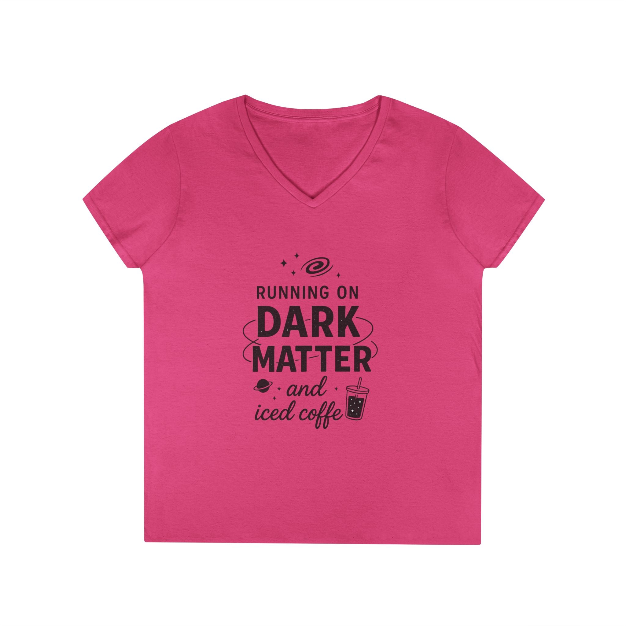 Running on Dark Matter and Iced Coffee T-Shirt | Science Coffee Tee