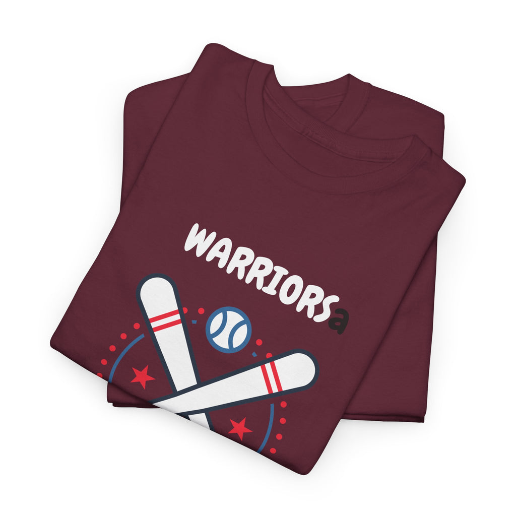 Warriors crossed baseball bats Come Out And Play T-Shirt | Baseball Team Tee