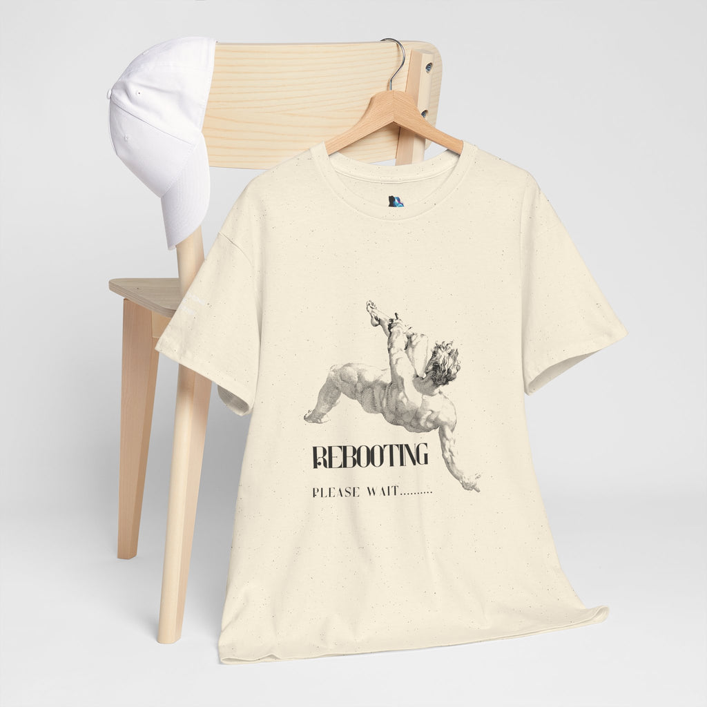 Rebooting Please Wait...  Artistic Unisex Heavy Cotton Tee - Perfect for Casual Wear, Unique Gift, Birthday, or Art Lovers