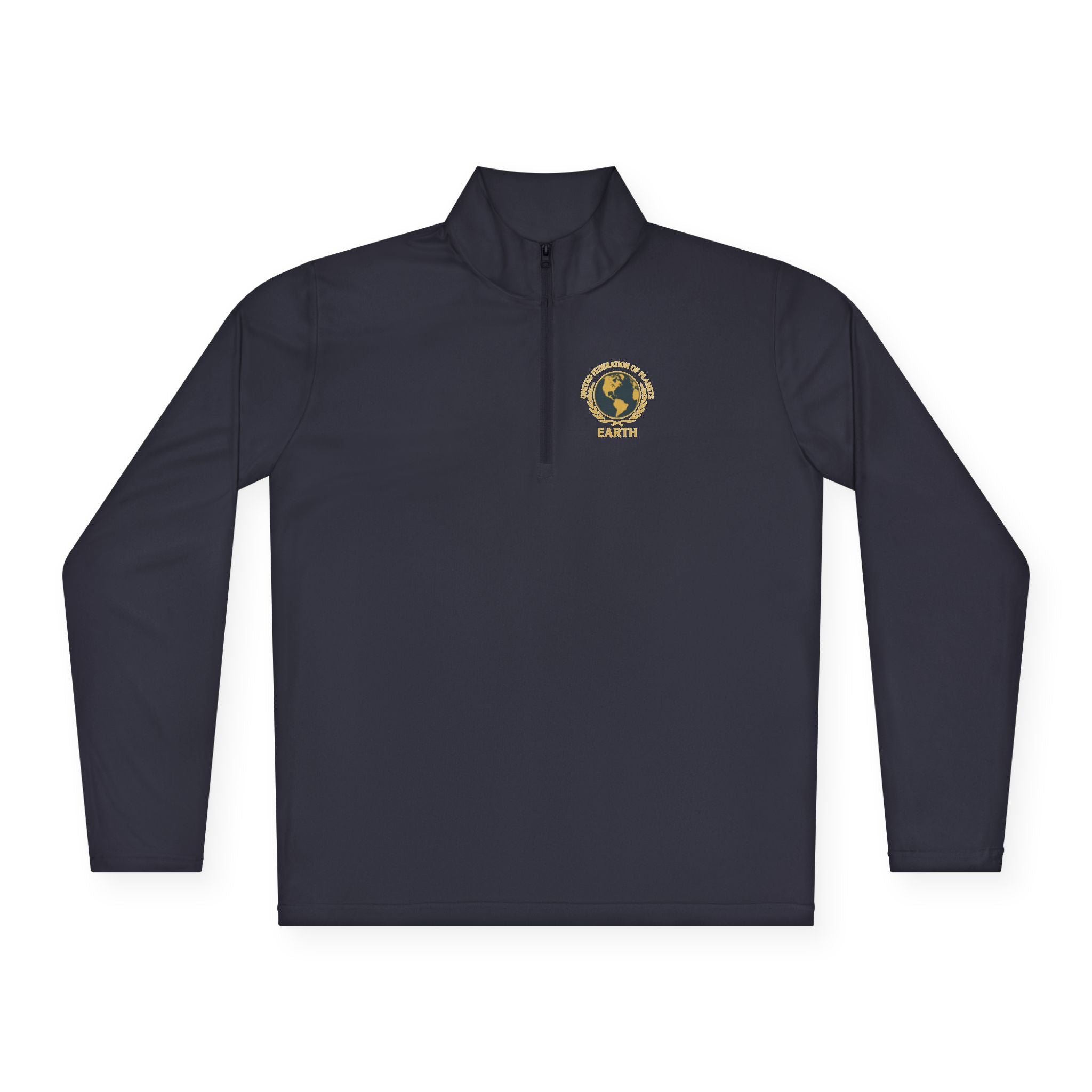 Star Trek United Federation of Planets Unisex Quarter-Zip Pullover - Comfortable, Stylish Outerwear for Outdoor Adventures, Casual Wear,
