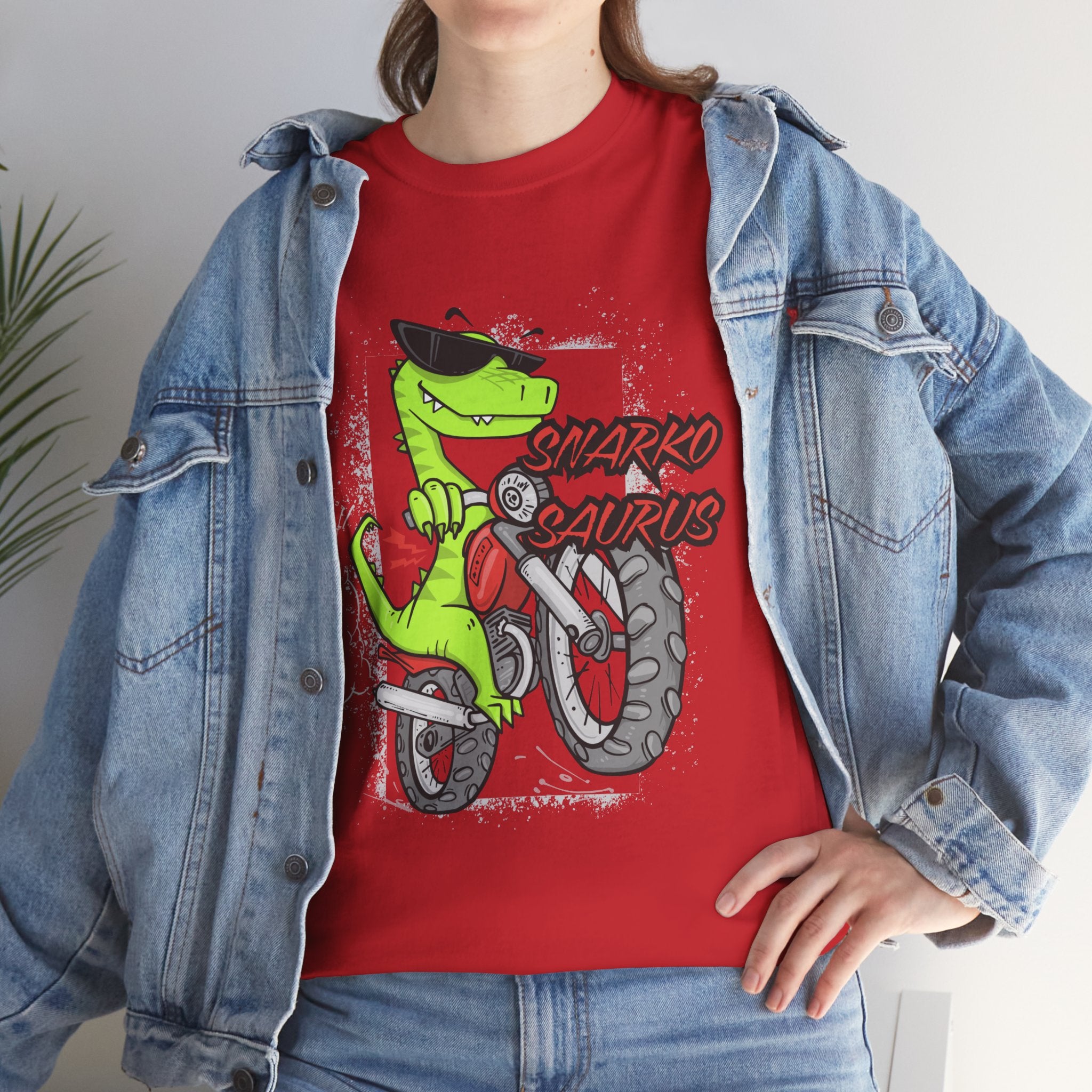 Snarkosaurus Cool Graphic Tee for Dinosaur Lovers | Unisex Heavy Cotton Tee