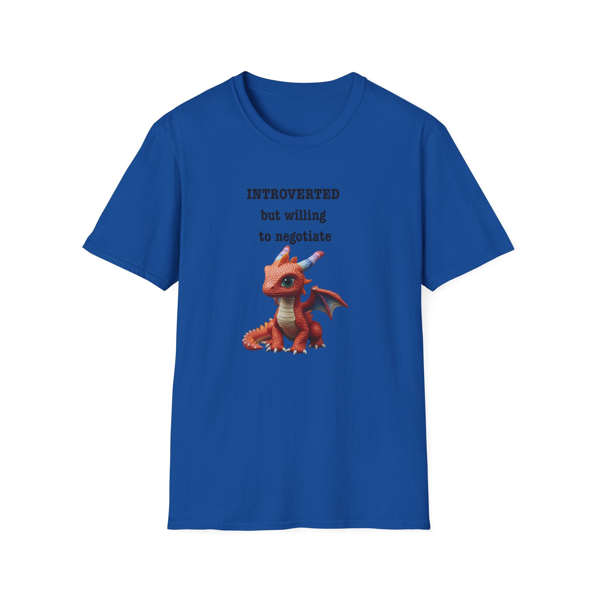 Introverted but Willing to Negotiate T-Shirt — Cute Dragon Graphic Tee