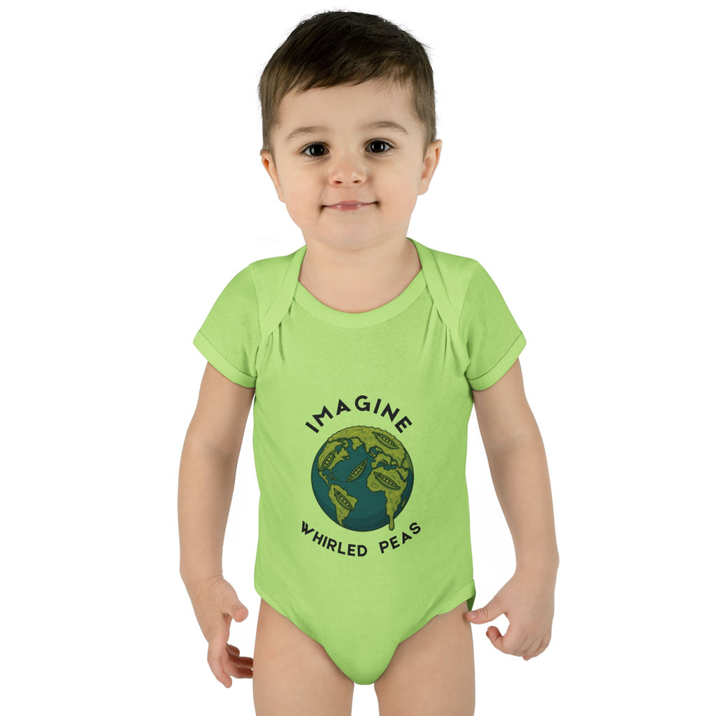 Imagine Whirled Peas Whimsical Baby Onesie