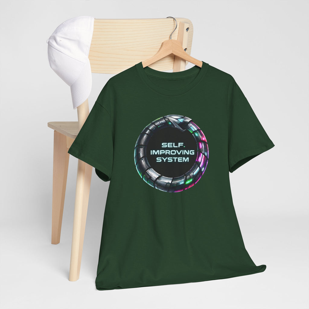 Self Improving System T-Shirt | Retro Futuristic Ouroboros Tee