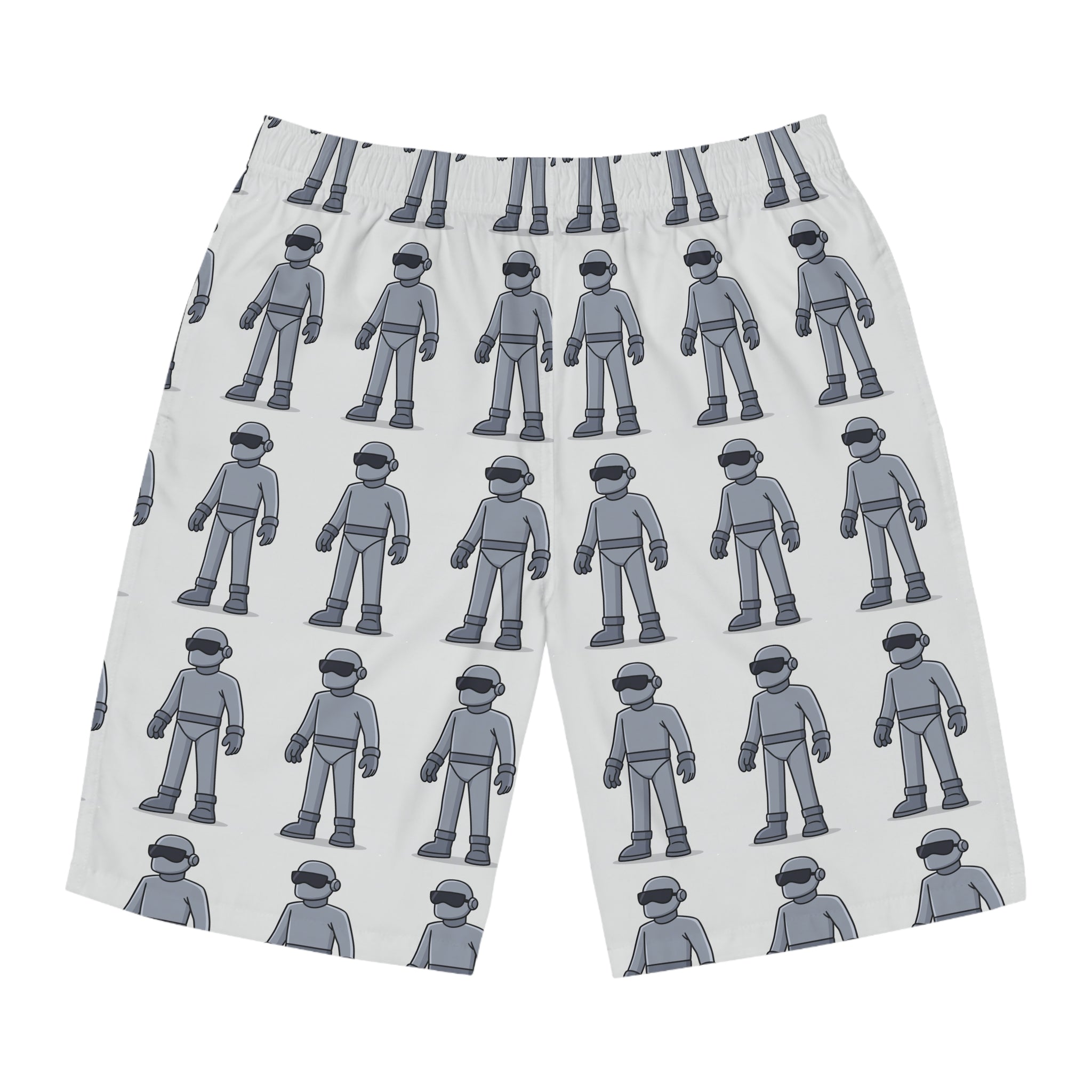 Got Gort Stylish Men's Board Shorts with Fun Robot Design, Beachwear, Summer Swim Shorts, Casual Swim Trunks, Gift for Him, Vacation