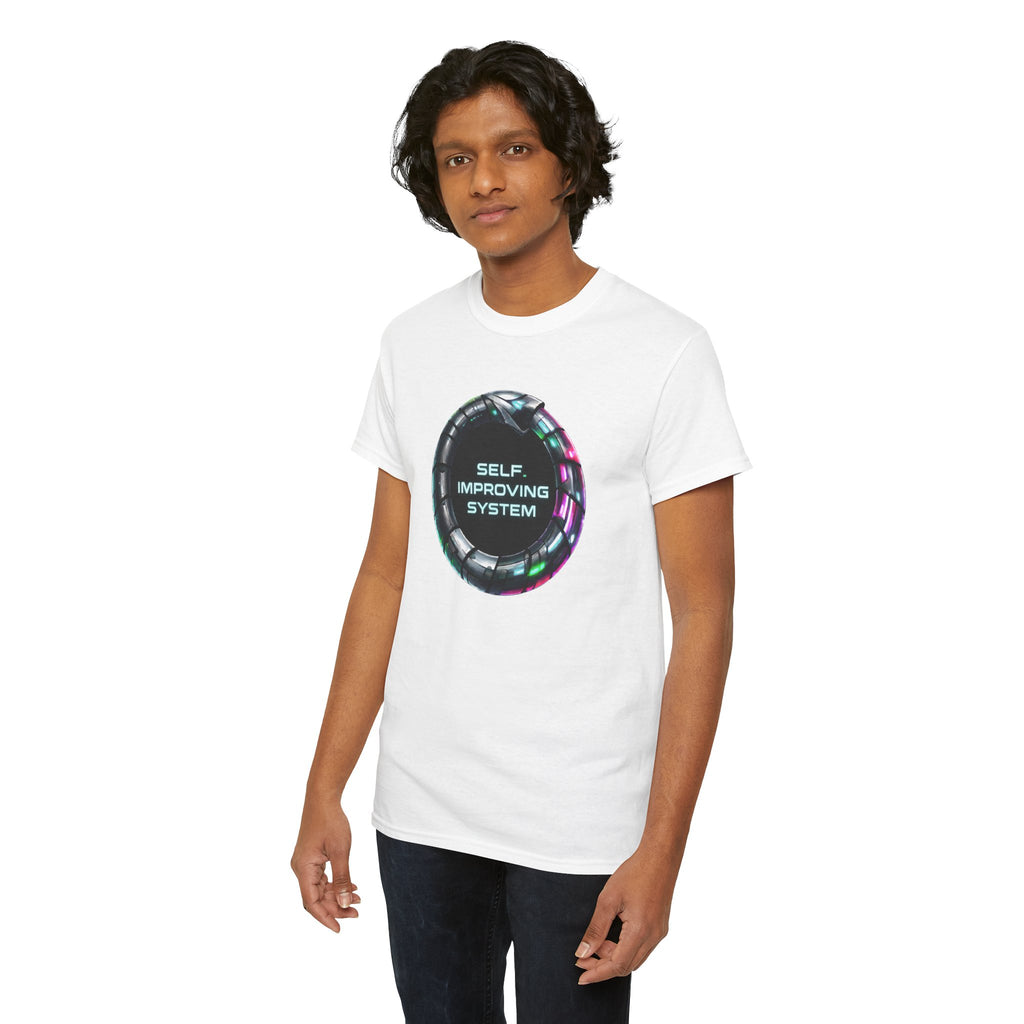 Self Improving System T-Shirt | Retro Futuristic Ouroboros Tee