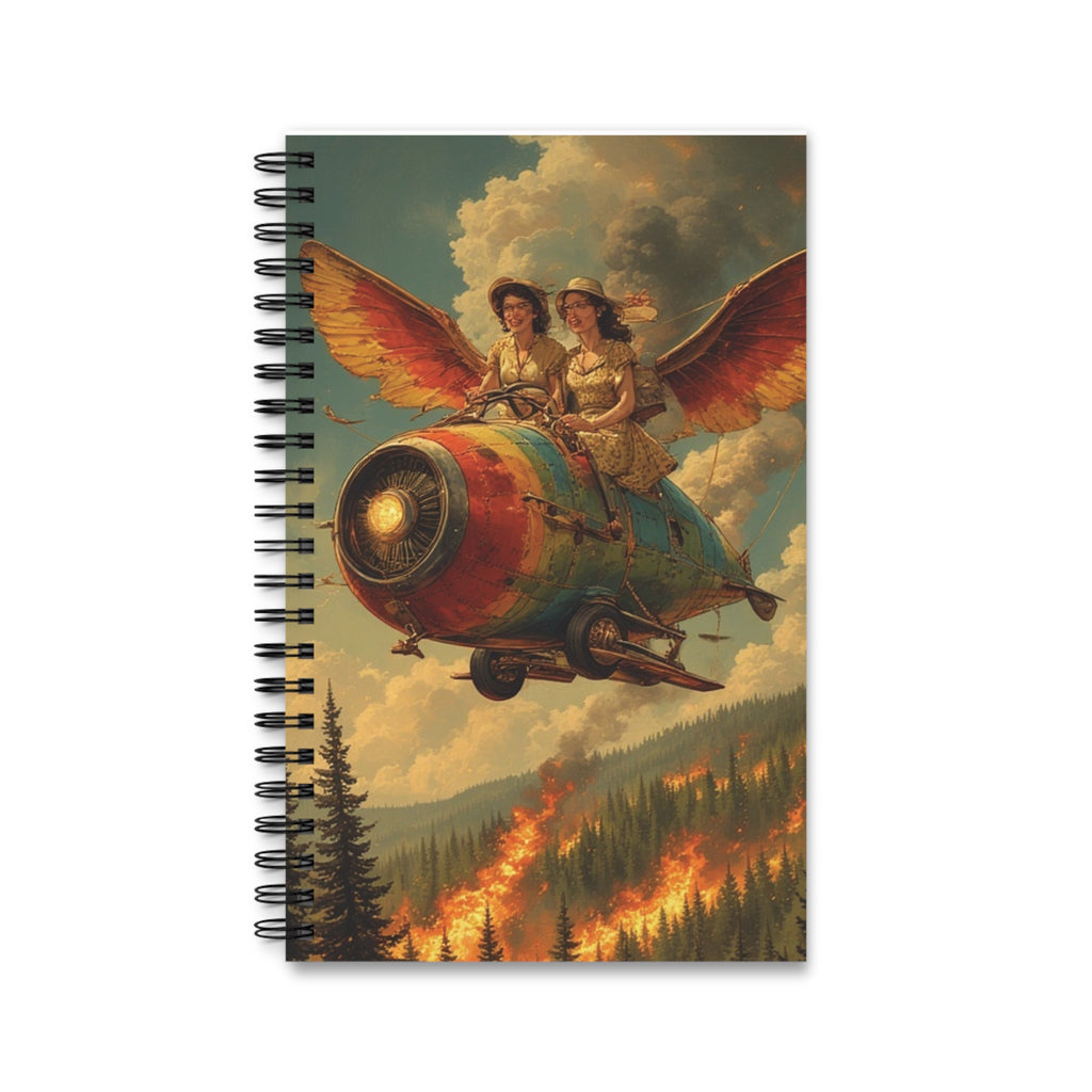 Vintage Fantasy Spiral sketch journal