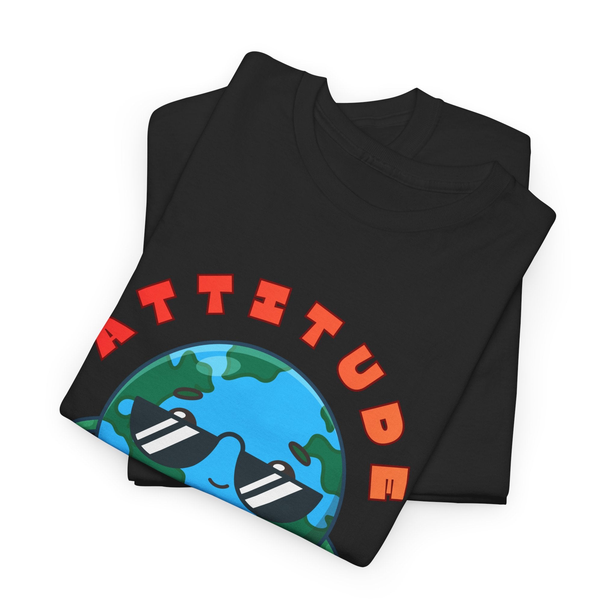 Attitude Is Everything Earth Character T-Shirt | Cute Planet Graphic Tee