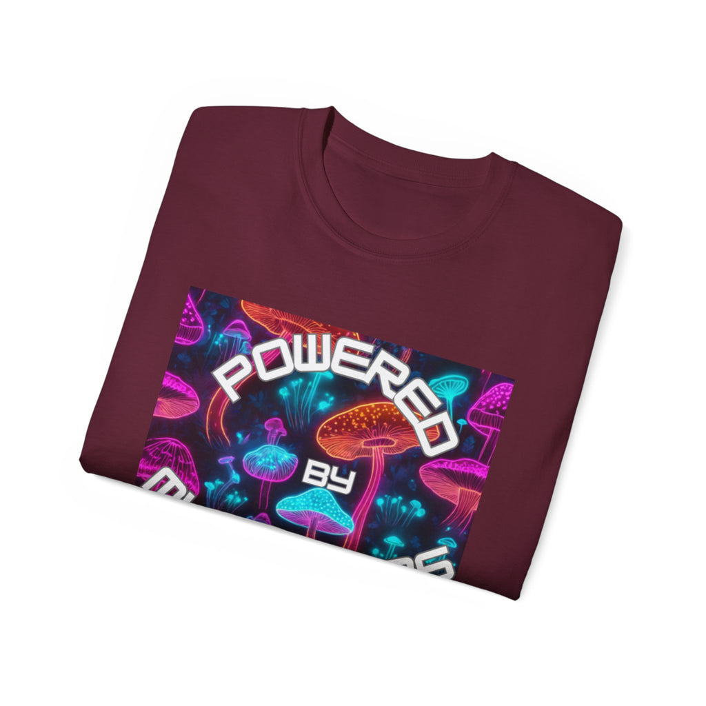 Powered by Mushrooms Funky Unisex Graphic Shirt